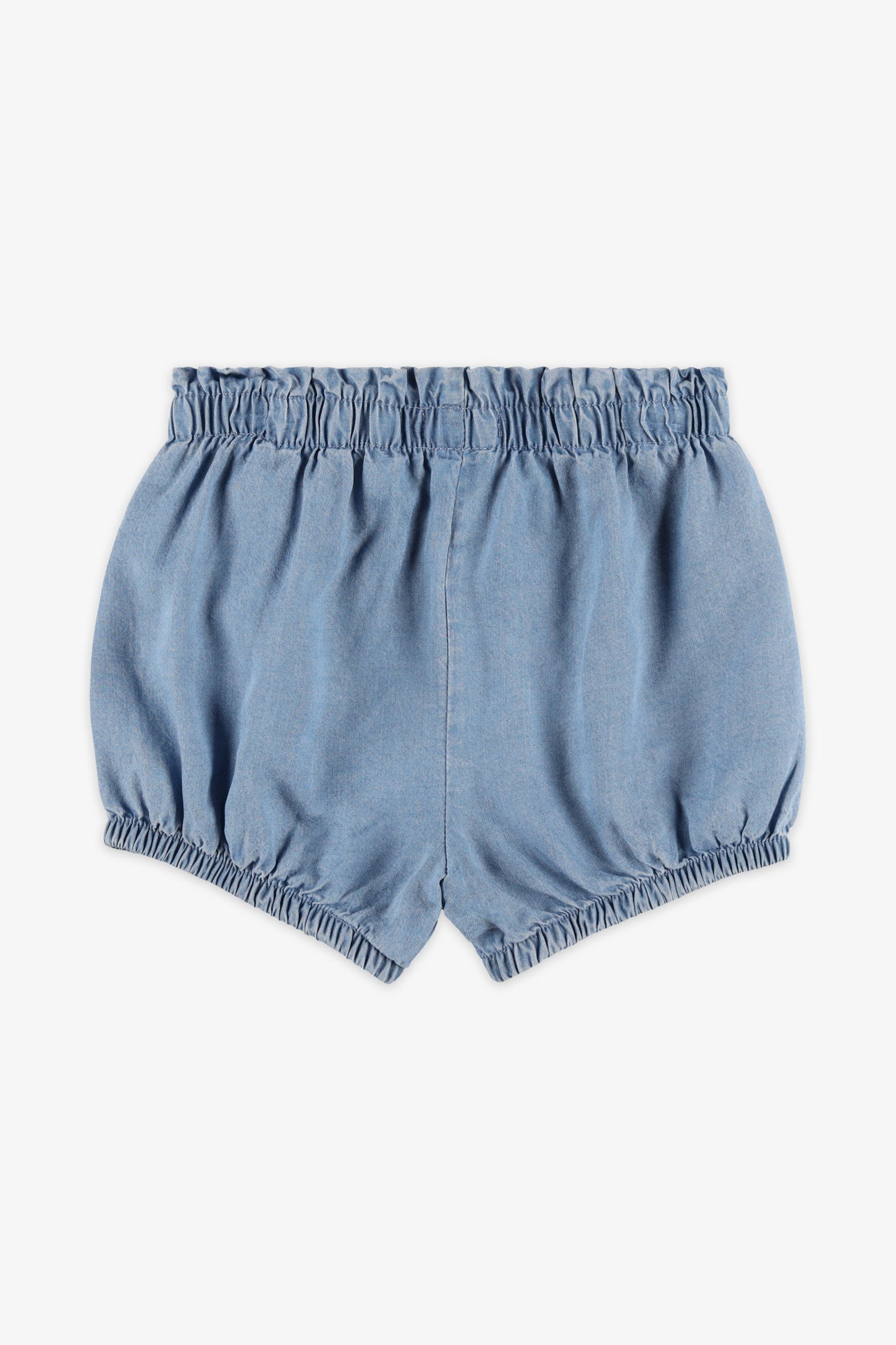 Short ''paperbag'' en lyocell - Bébé fille && BLEU PALE