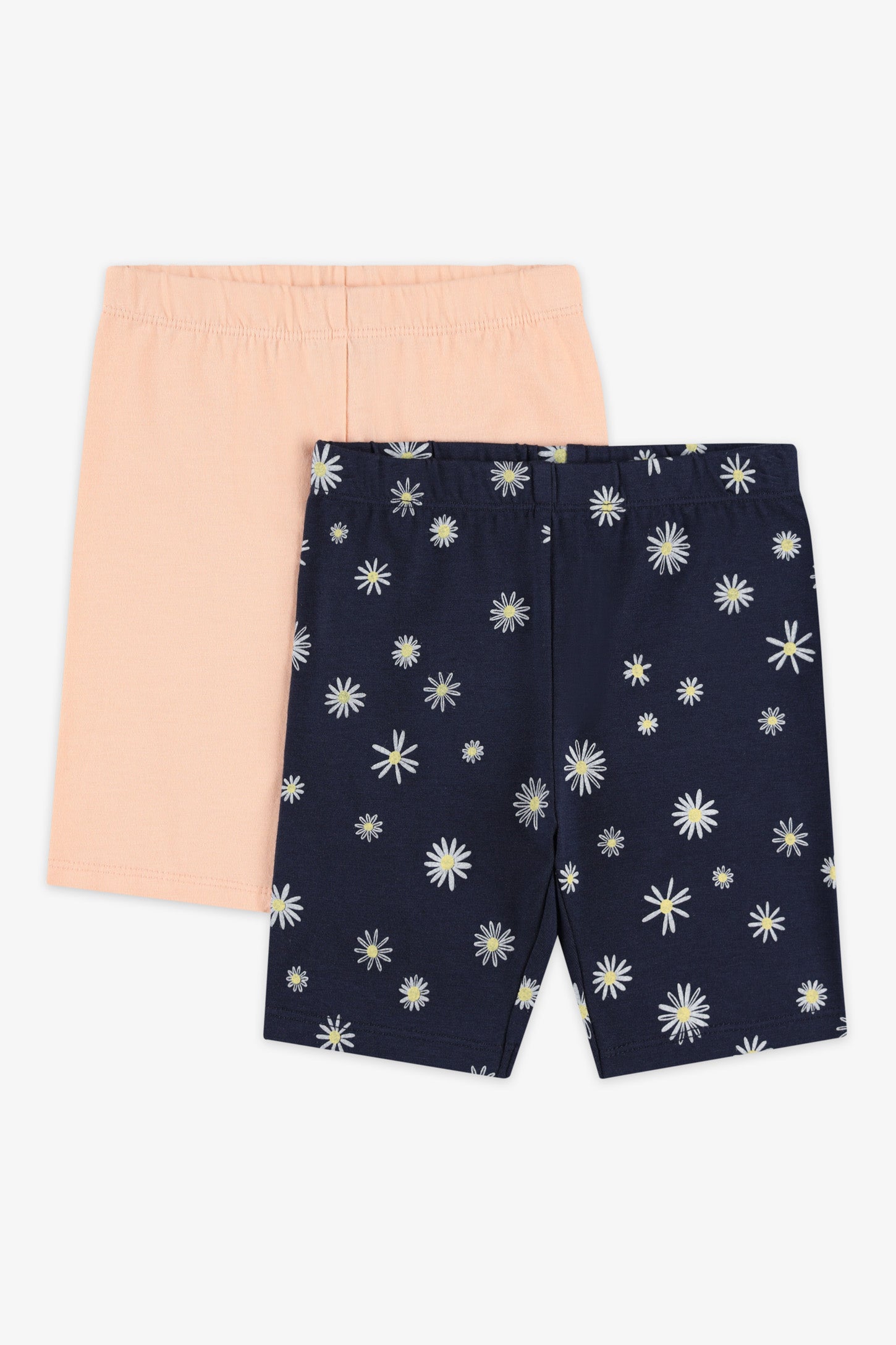 Pack of 2 cotton shorts - Baby girl
 && BLEU MARINE MUL