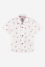 Chemise manches courtes coton - Bébé garçon && BLANC