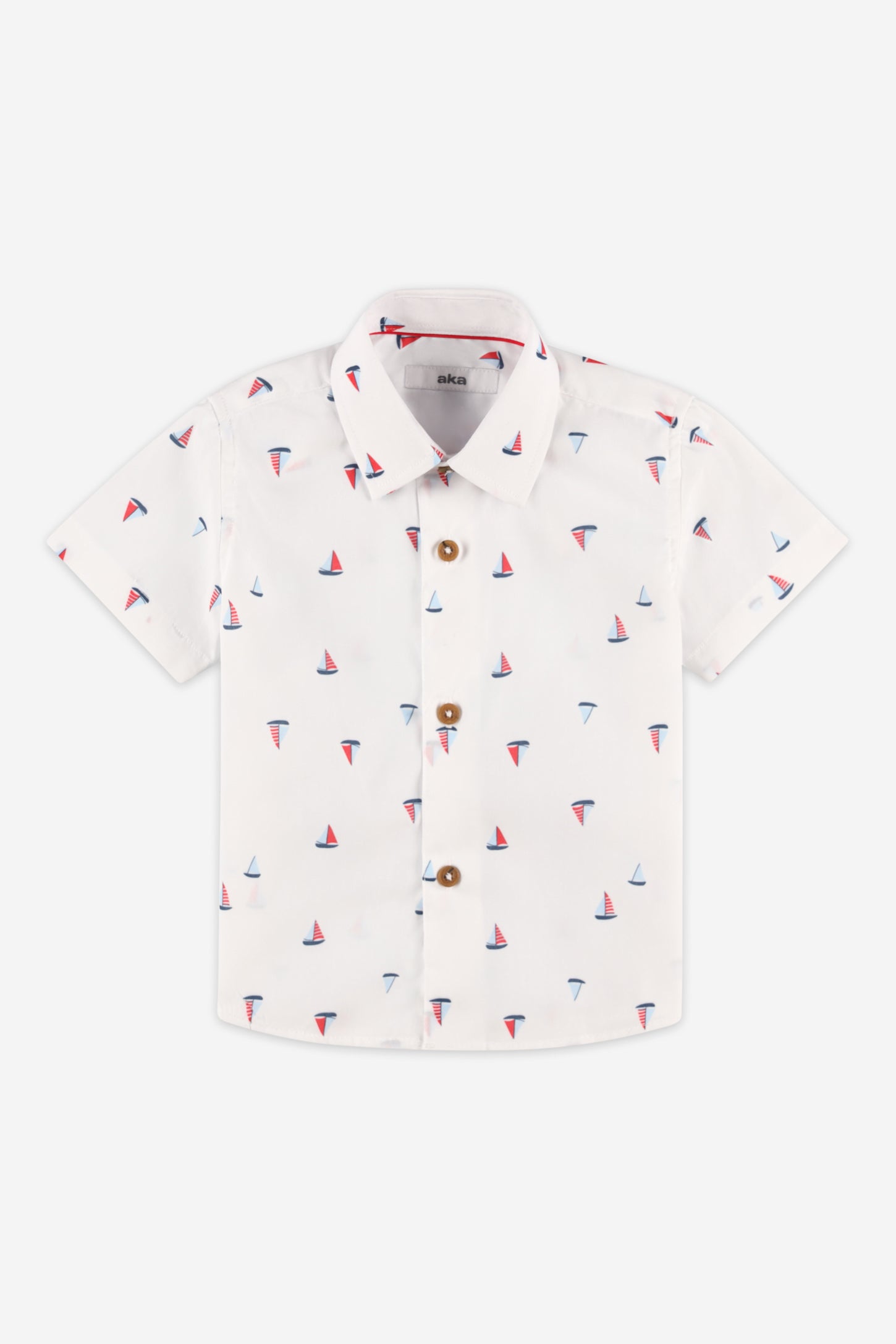 Chemise manches courtes coton, 2T-3T - Bébé garçon && BLANC