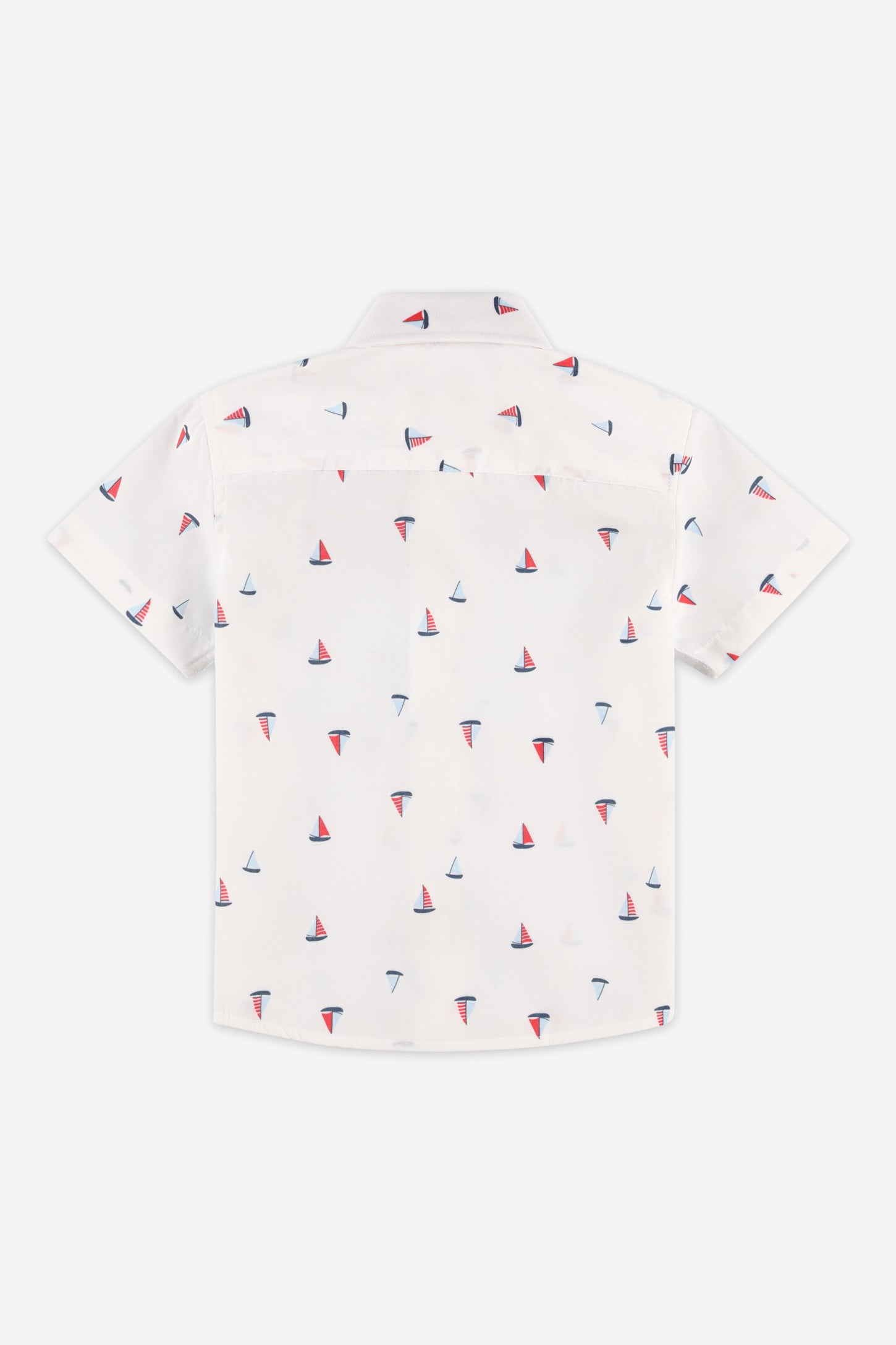 Chemise manches courtes coton, 2T-3T - Bébé garçon && BLANC