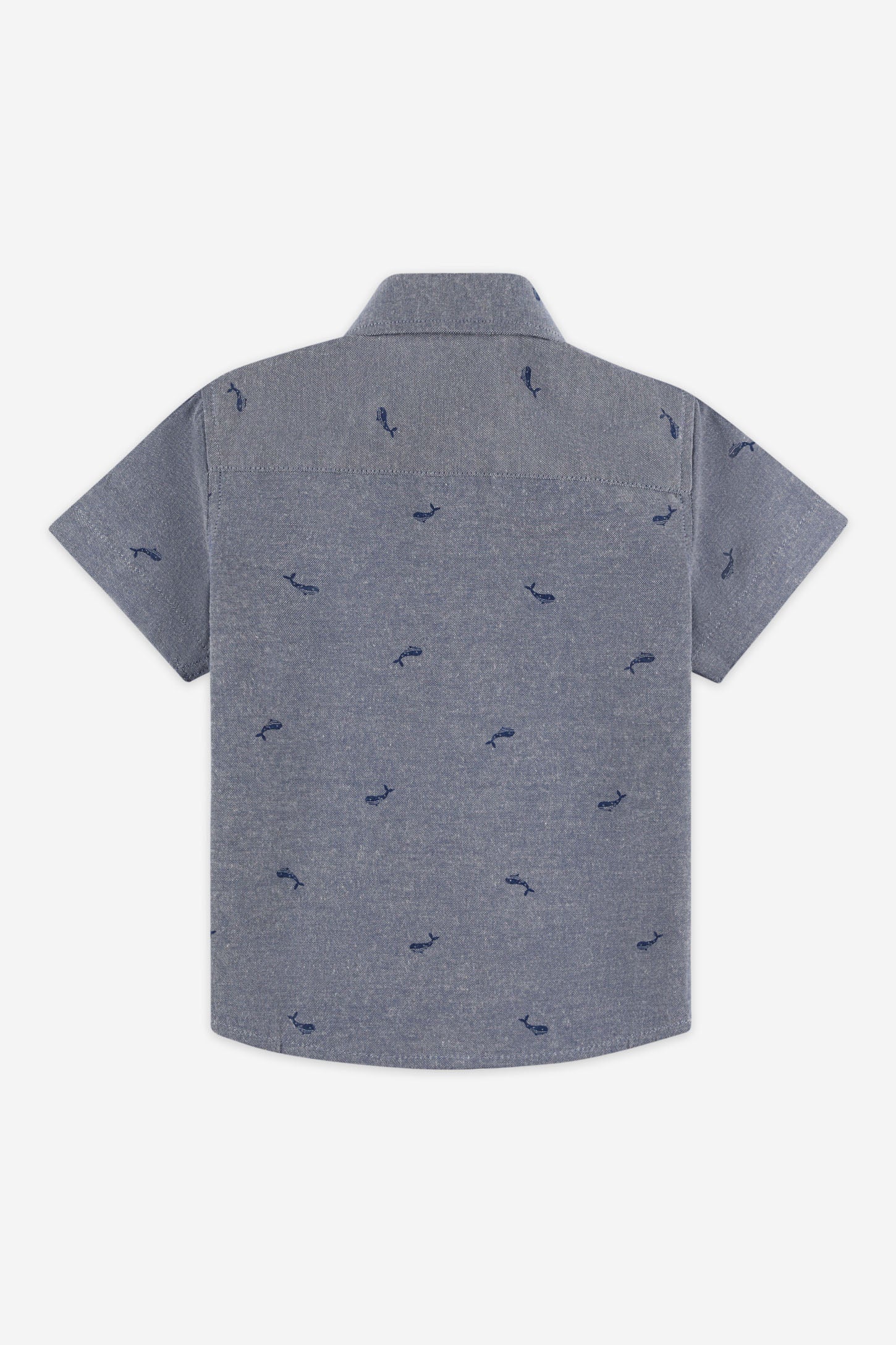 Chemise manches courtes coton, 2T-3T - Bébé garçon && BLEU MARINE