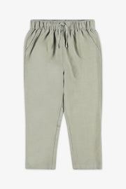 Pantalon jambe large lin - Bébé garçon && VERT