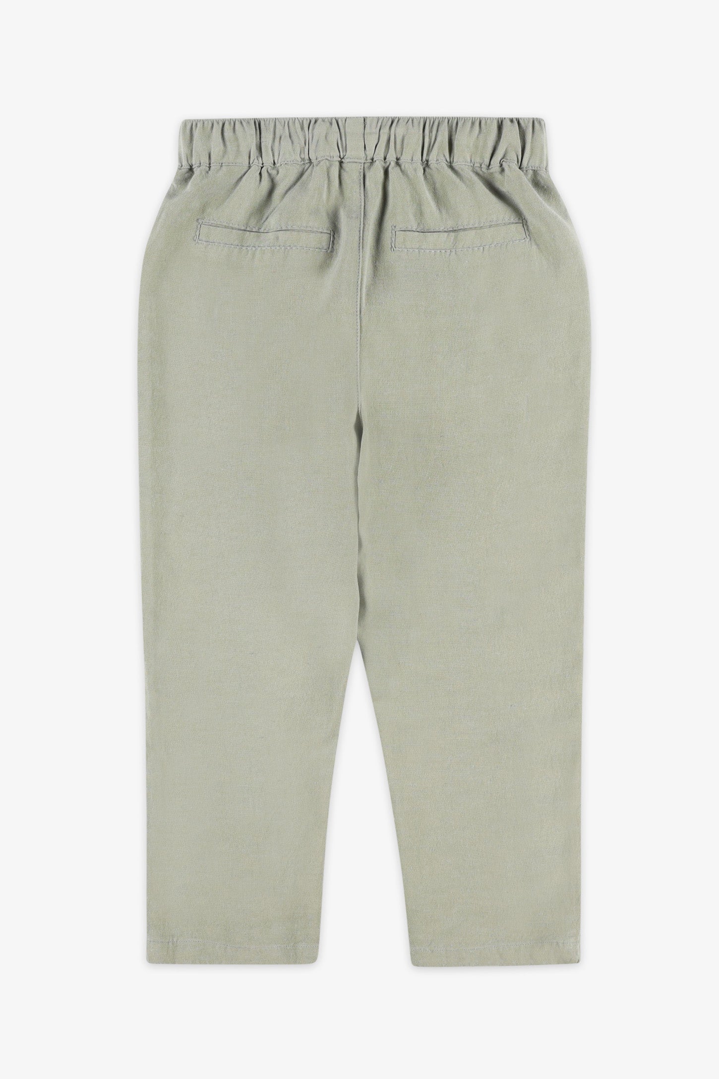 Pantalon jambe large lin - Bébé garçon && VERT