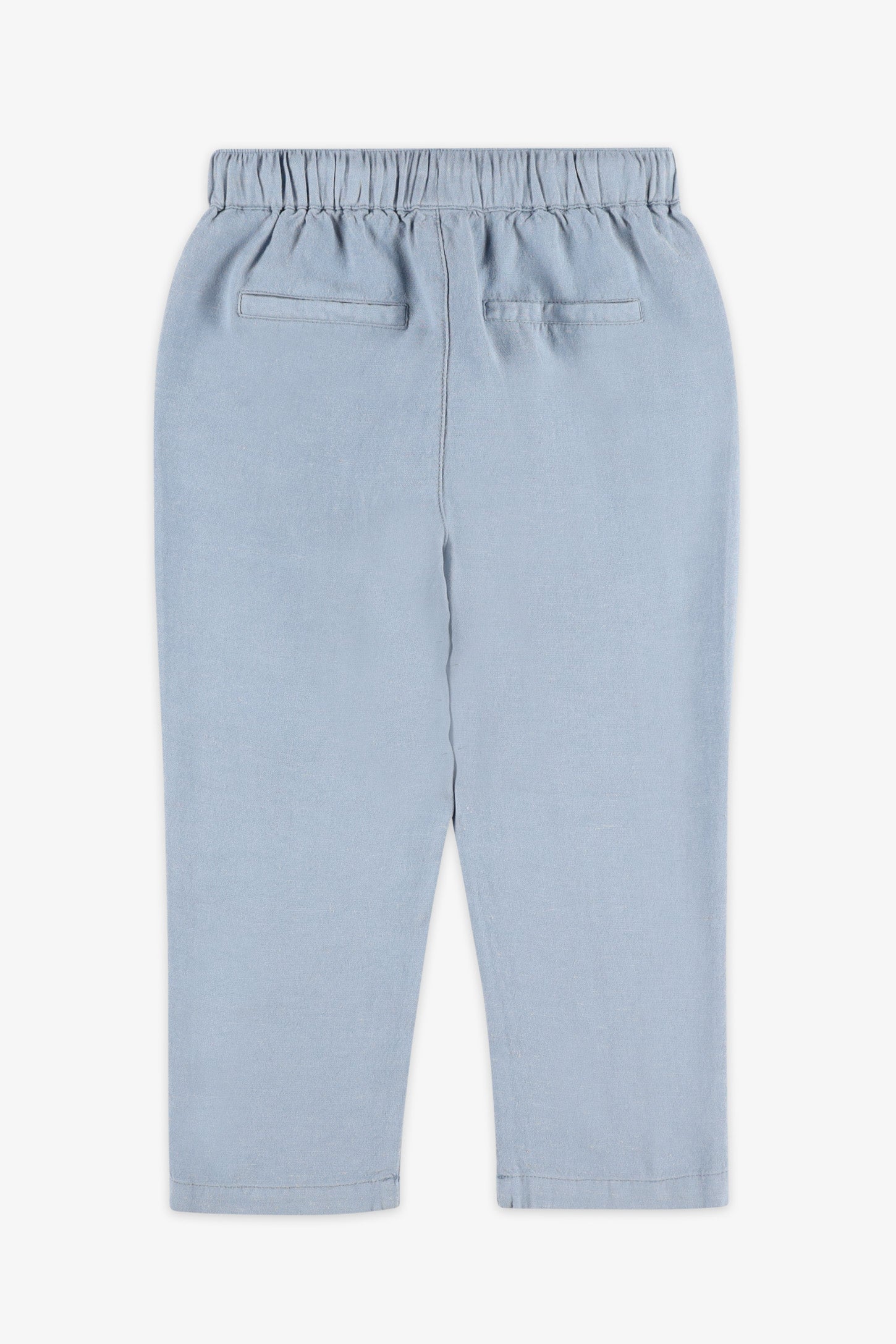 Pantalon jambe large lin - Bébé garçon && BLEU