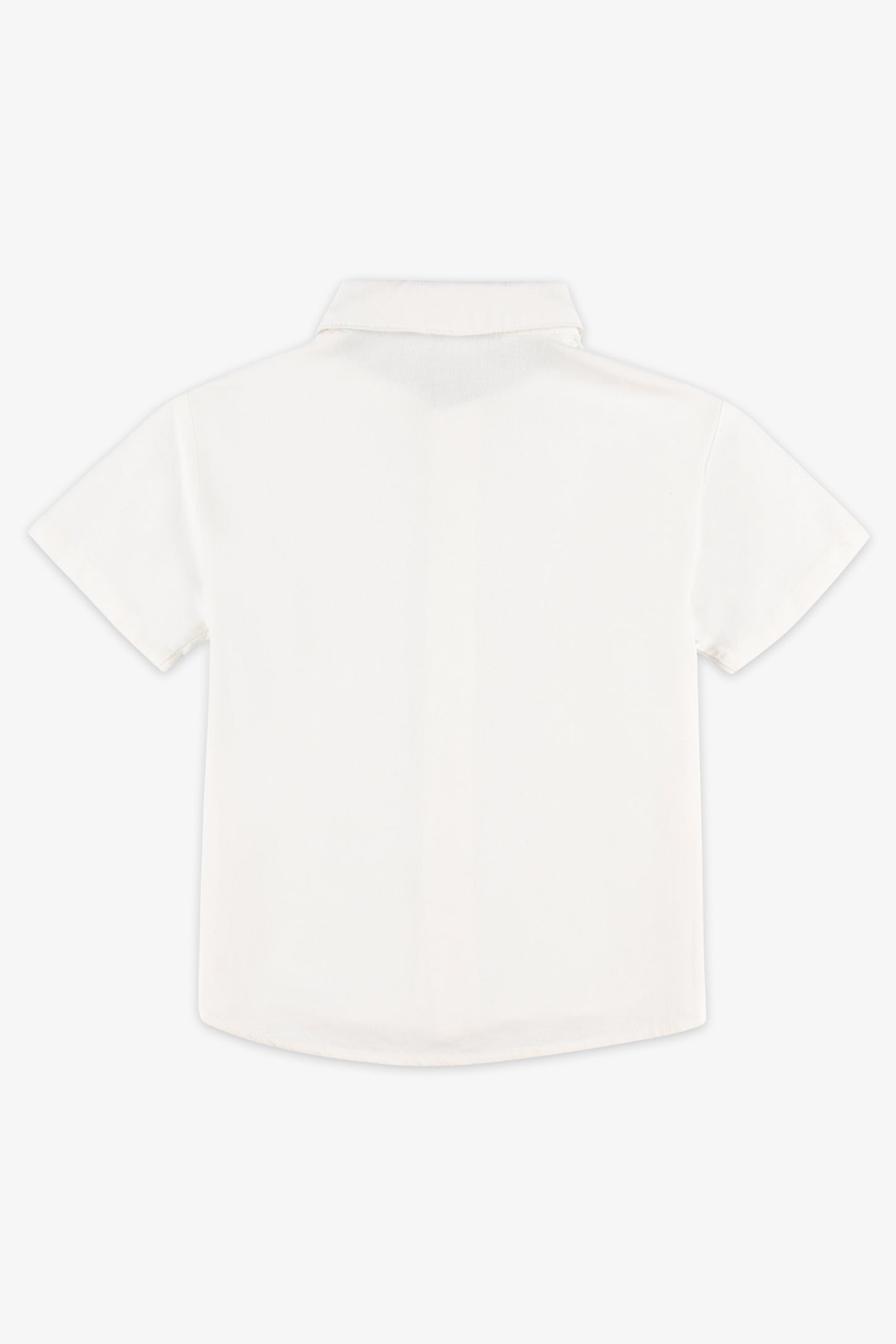 Chemise manches courtes nœud papillon, 2T-3T - Bébé garçon && BEIGE
