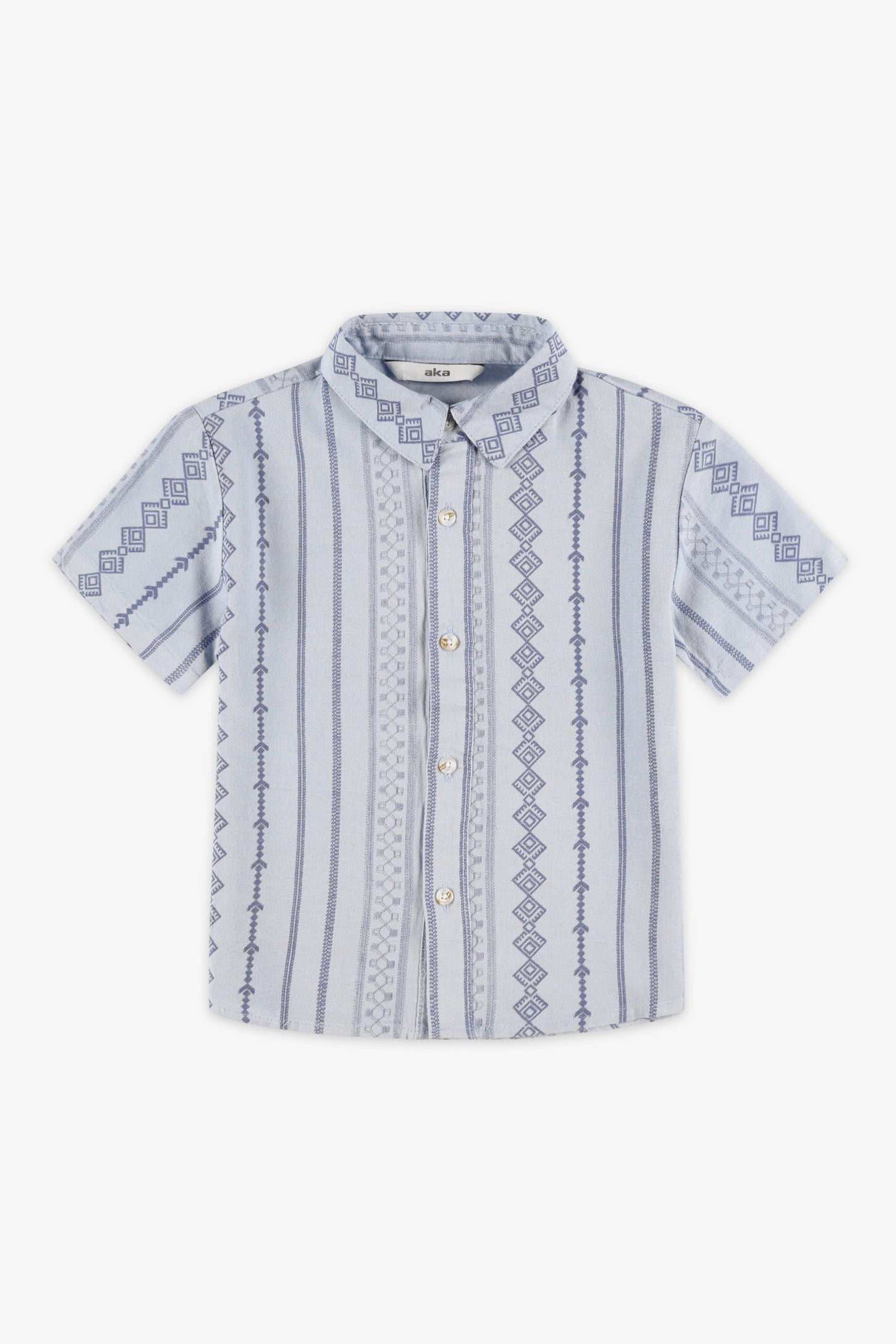 Chemise manches courtes nœud papillon, 2T-3T - Bébé garçon && BLEU MULTI