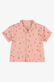 Chemise manches courtes coton - Bébé garçon && ROSE MULTI