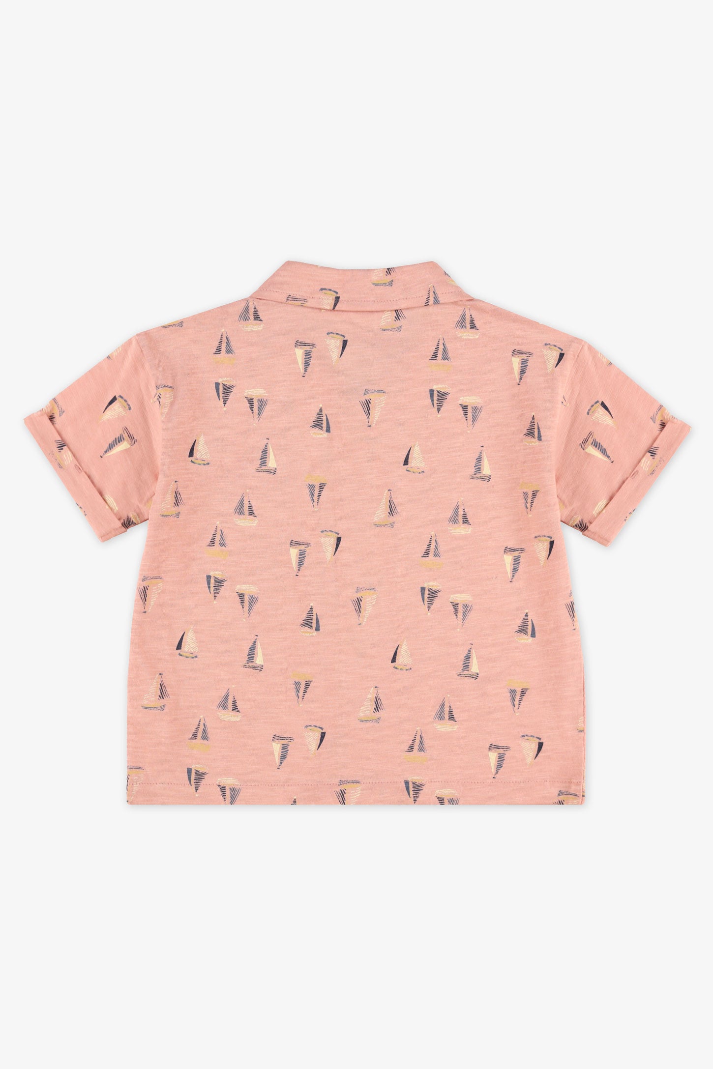 Chemise manches courtes coton, 2T-3T - Bébé garçon && ROSE MULTI