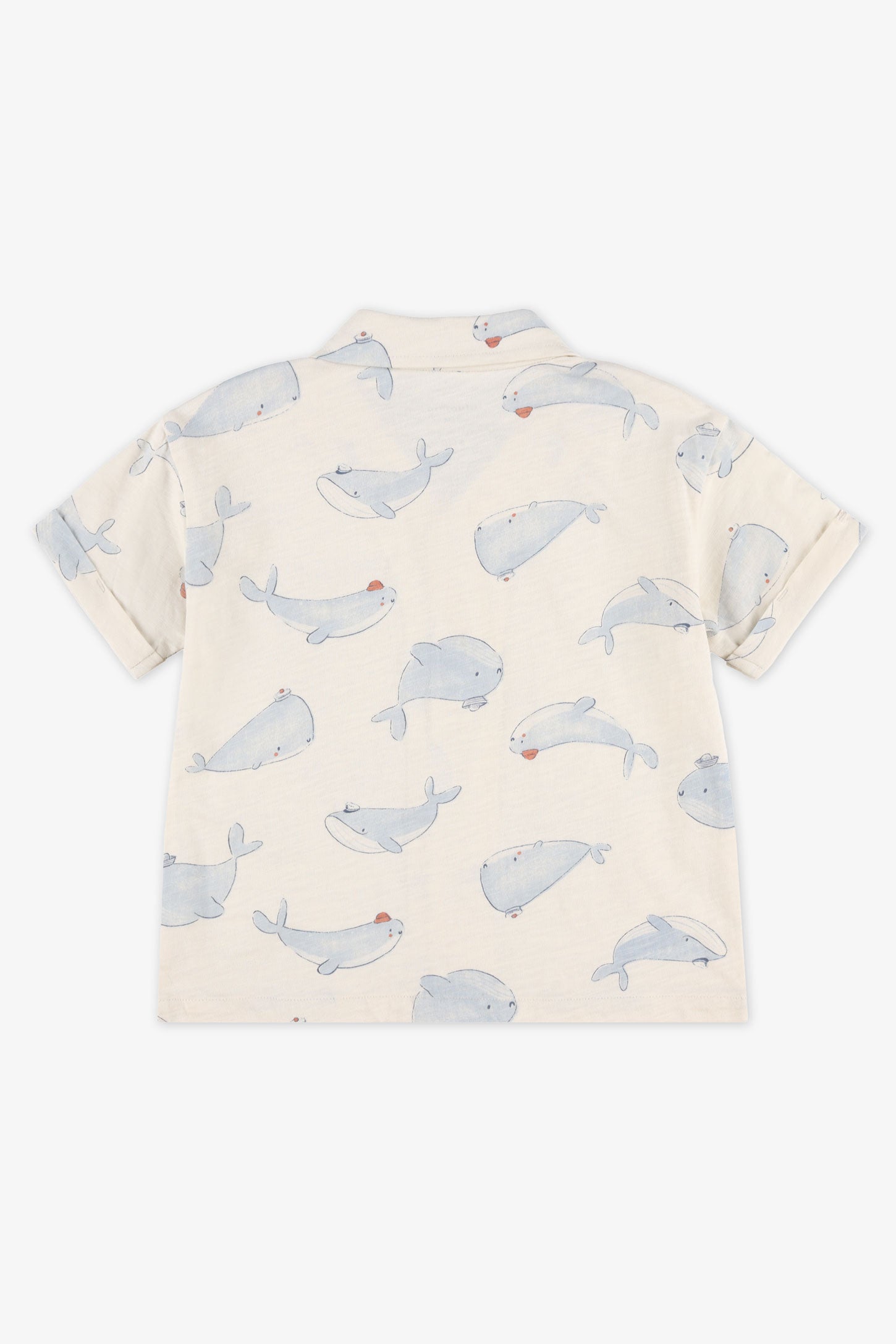 Chemise manches courtes coton, 2T-3T - Bébé garçon && BEIGE/MULTI