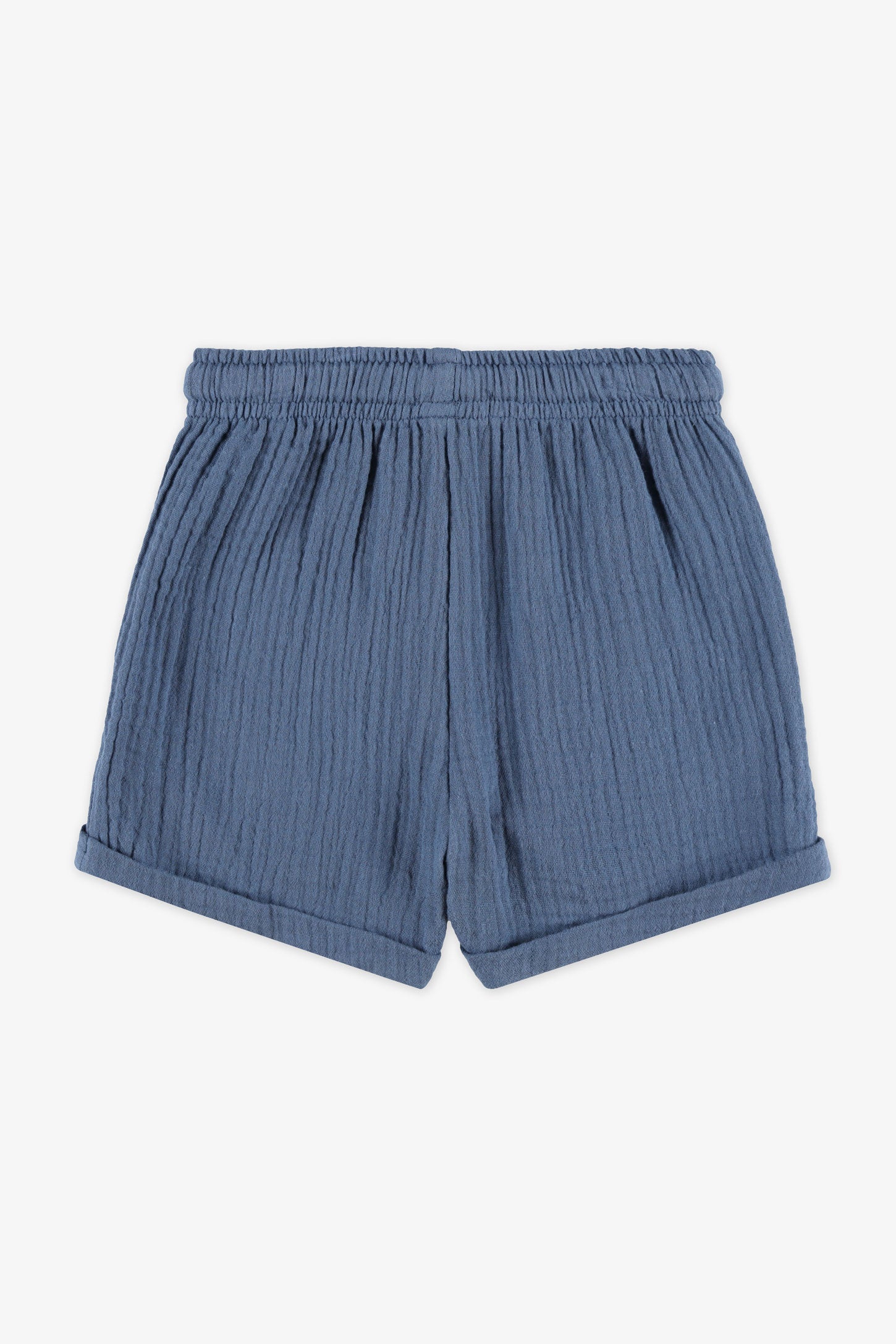 Short taille élastique en mousseline, 2T-3T - Bébé garçon && BLEU MARINE