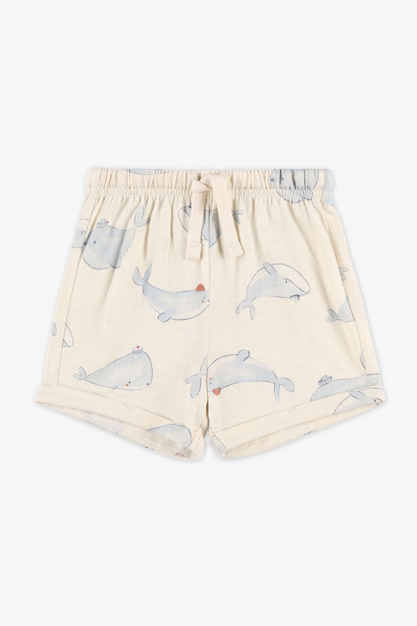 Short taille élastique en coton, 2T-3T - Bébé garçon && BEIGE/MULTI