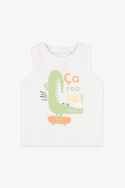 Camisole col rond coton, 2/15$ - Bébé garçon && BLANC