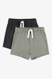 Lot de 2 shorts coton - Bébé garçon && VERT