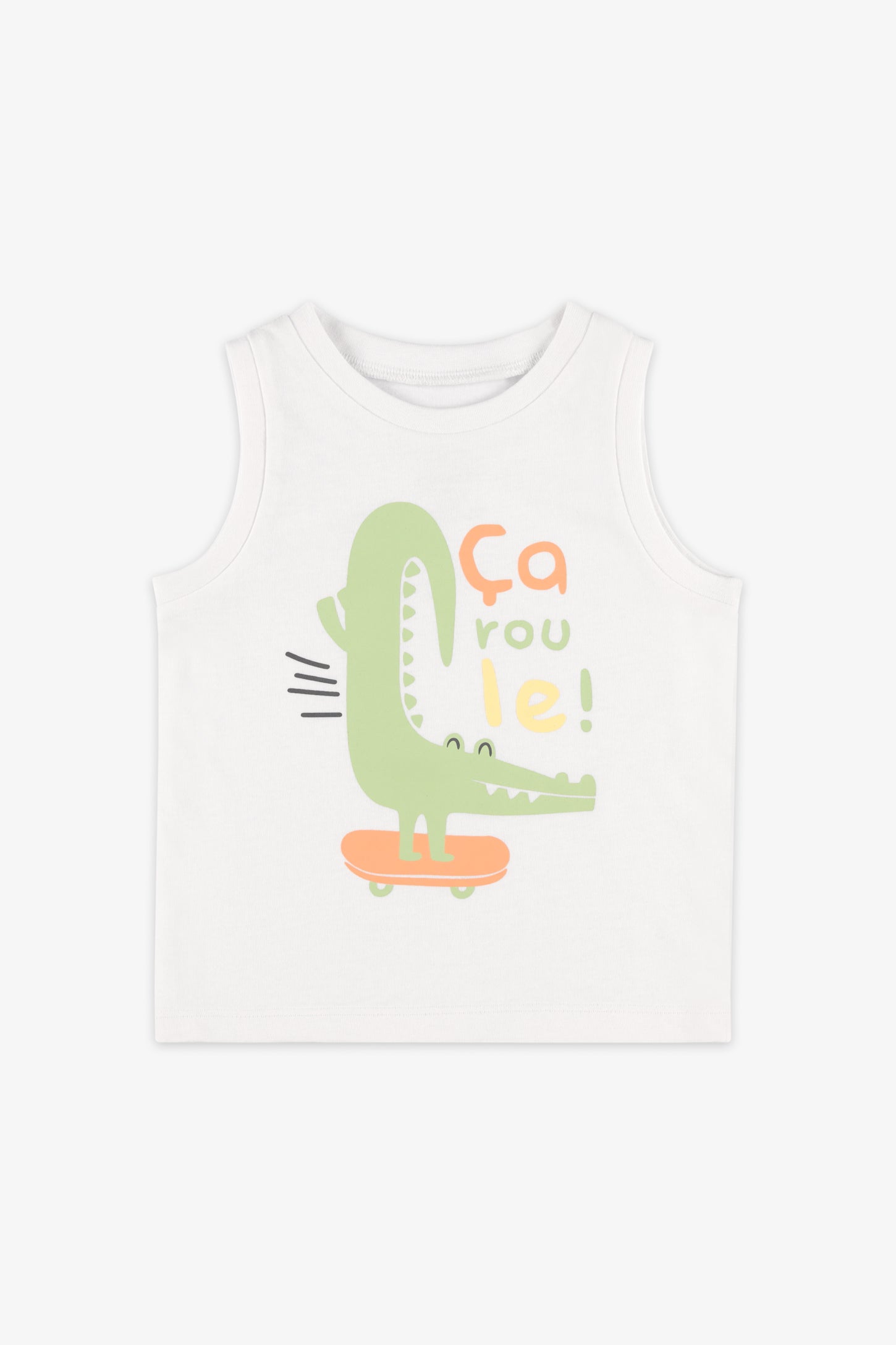Camisole col rond coton, 2T-3T, 2/15$ - Bébé garçon && BLANC