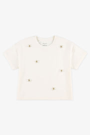 T-shirt col rond coton - Enfant fille && BLANC