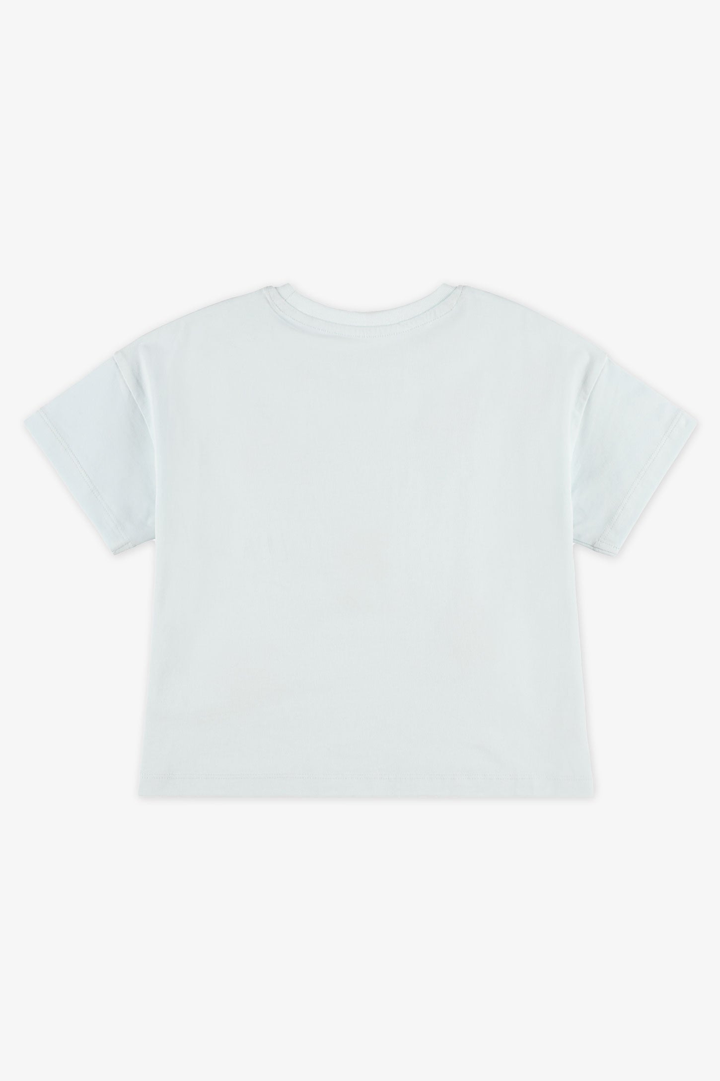 T-shirt col rond coton - Enfant fille && BLEU