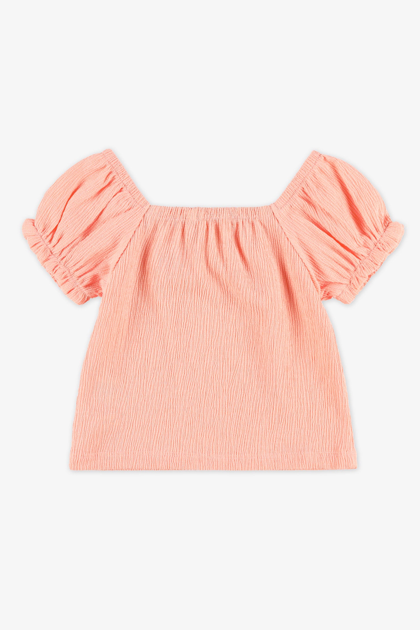 Chandail manches courtes bouffantes - Enfant fille && PECHE