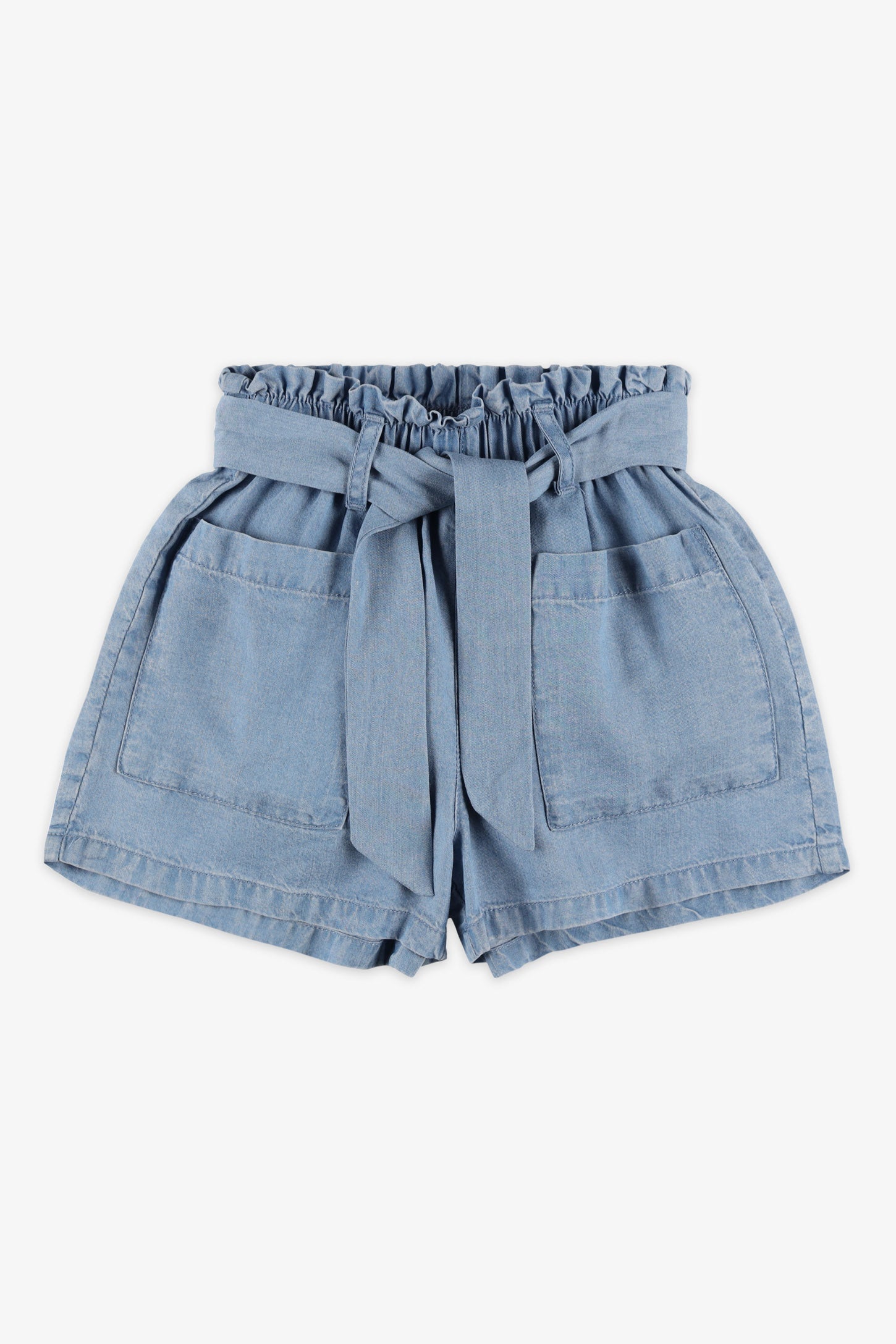 Short ''paperbag'' - Enfant fille && BLEU PALE