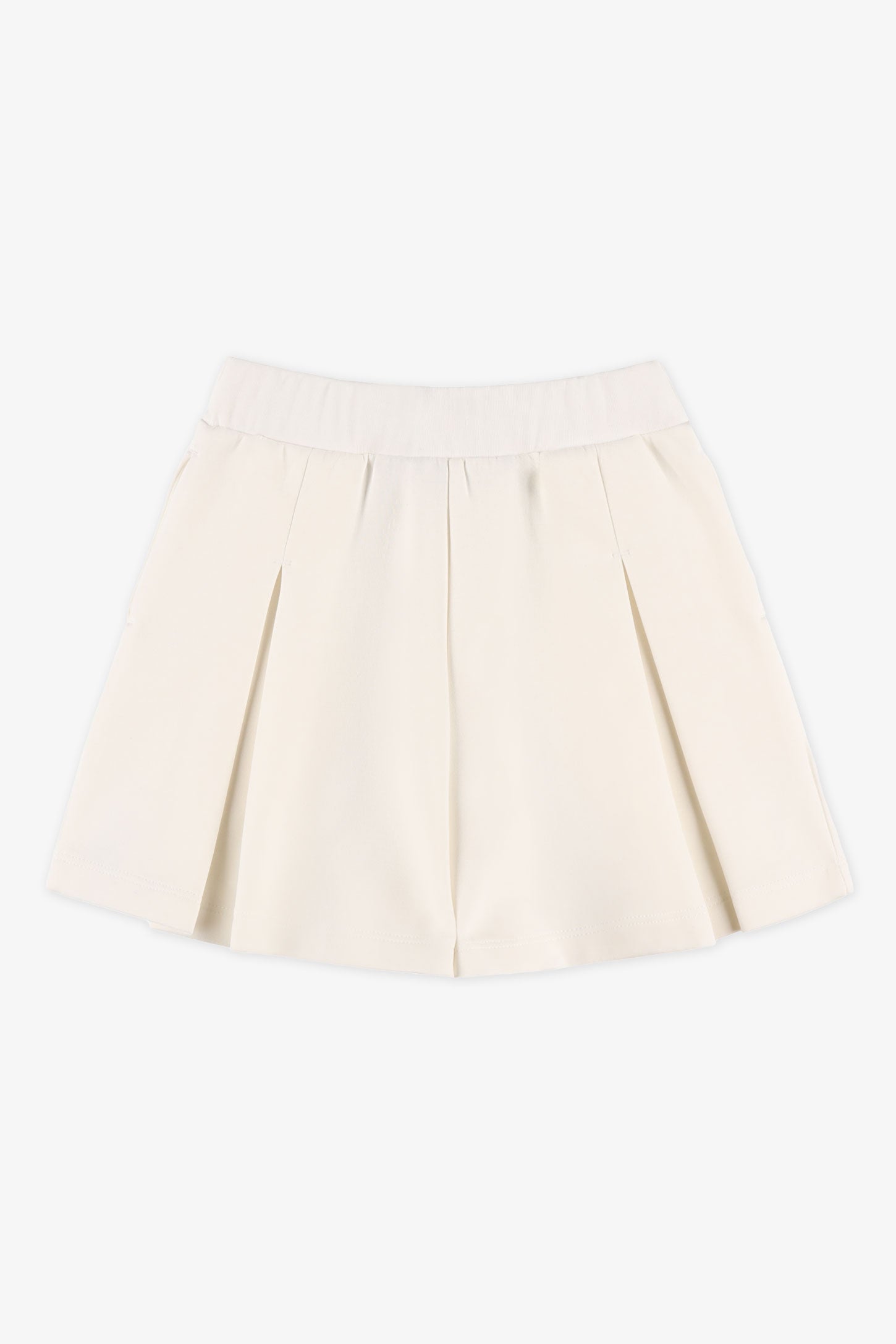 Jupe à plis creux - Enfant fille && CREME