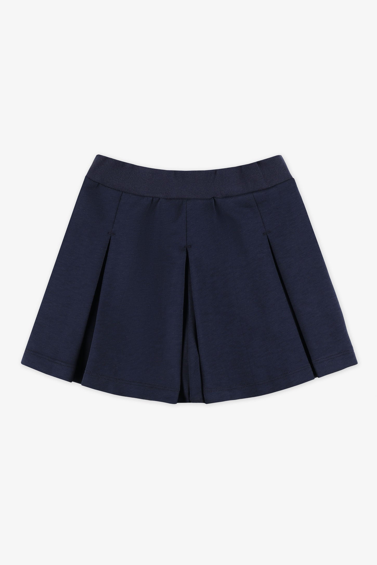 Jupe à plis creux - Enfant fille && BLEU MARINE
