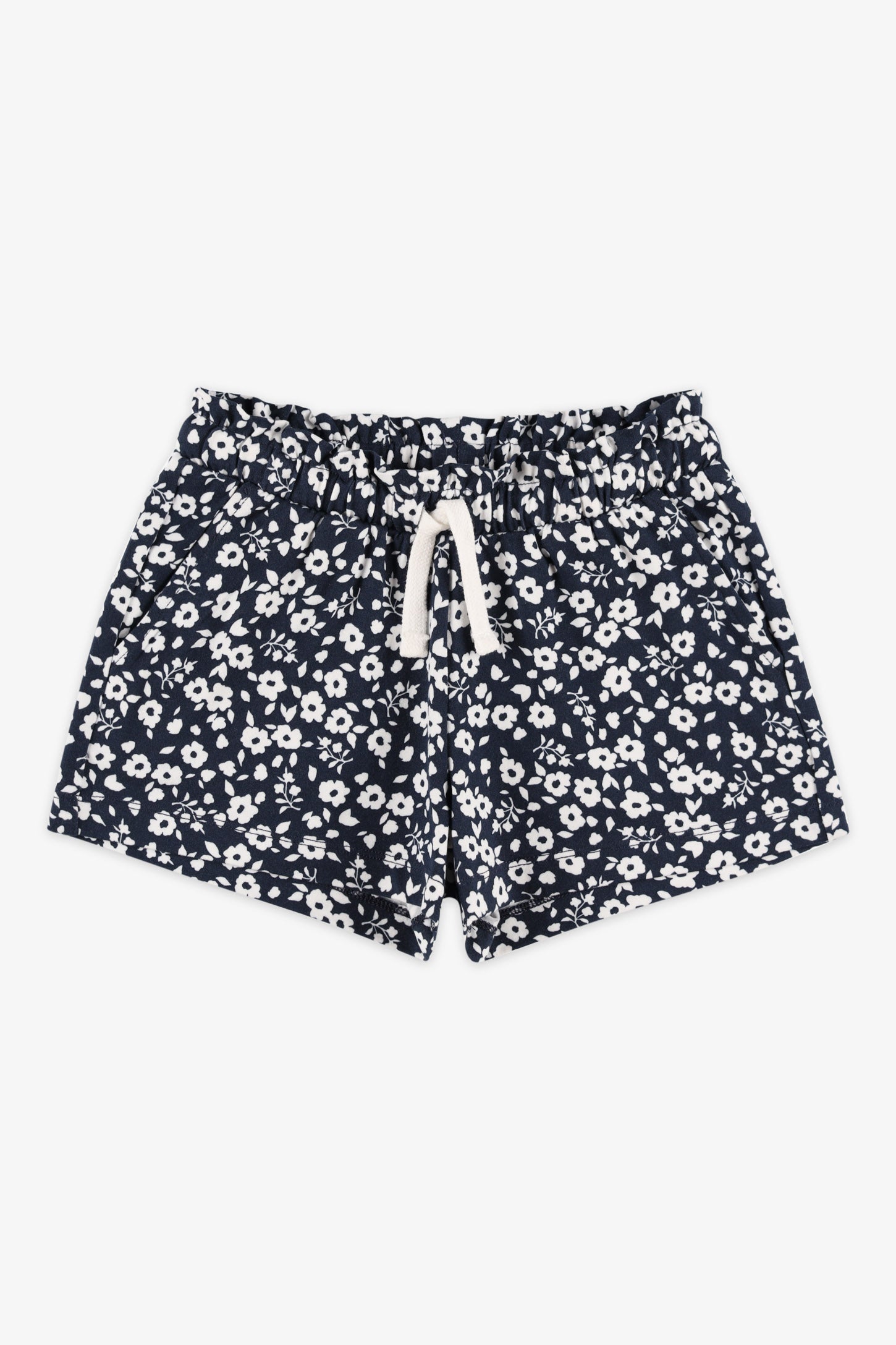 Short taille élastique en moss, 2/20$ - Enfant fille && BLEU MARINE MUL