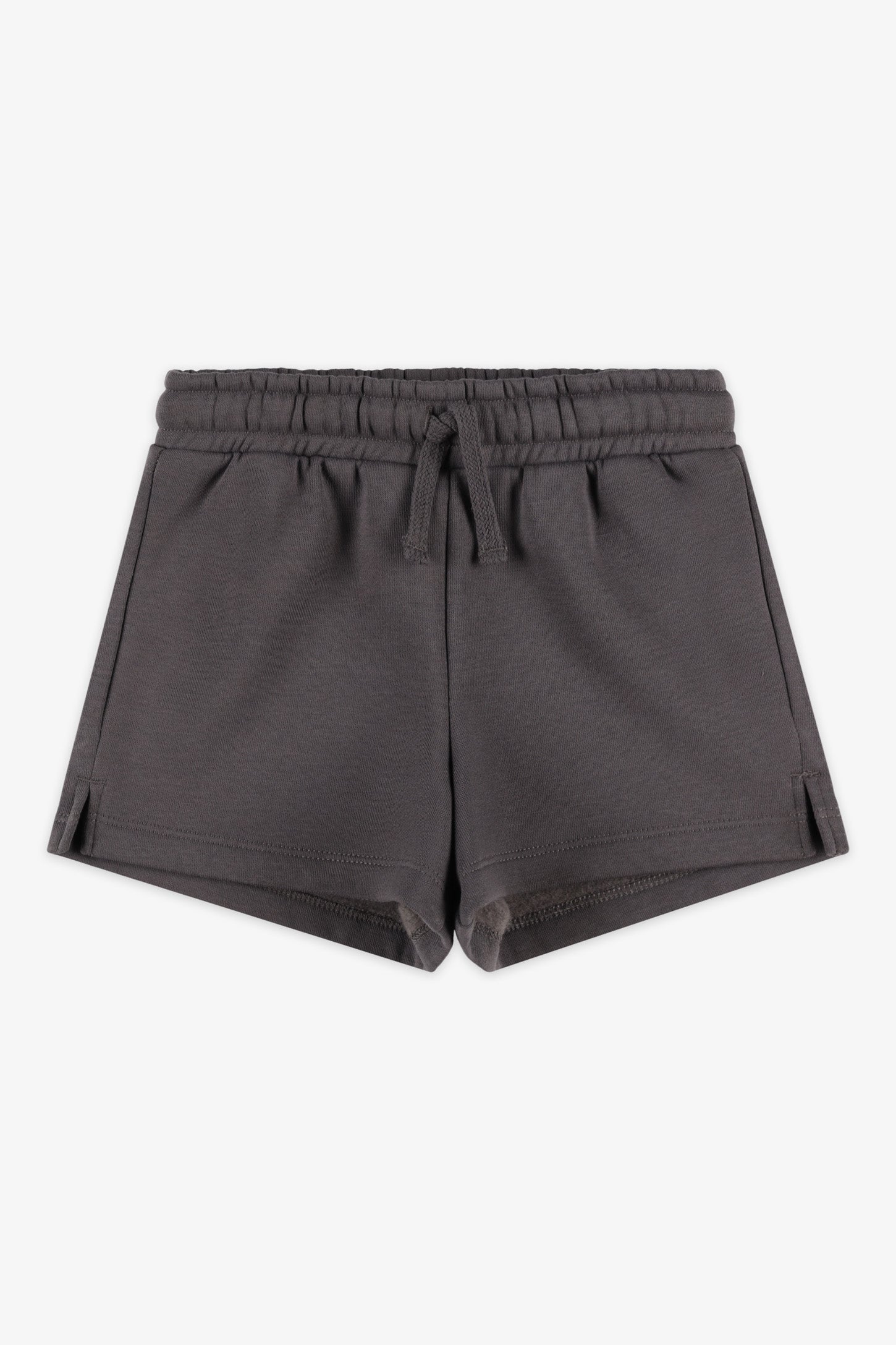 Short taille élastique coton ouaté - Enfant fille && CHARBON