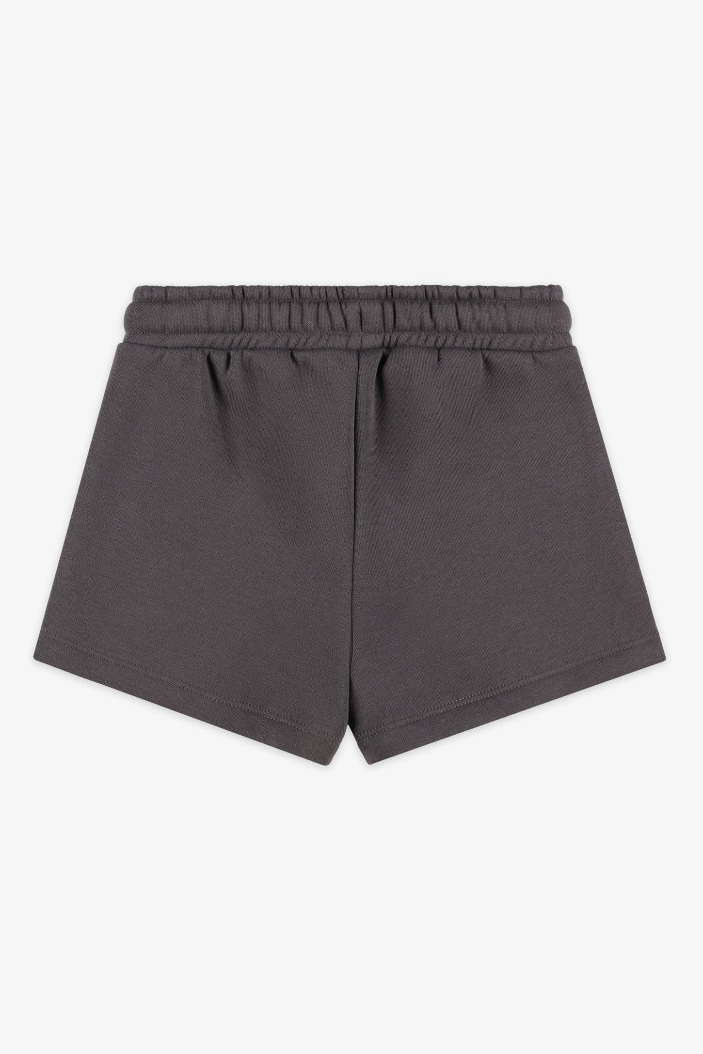 Short taille élastique coton ouaté - Enfant fille && CHARBON