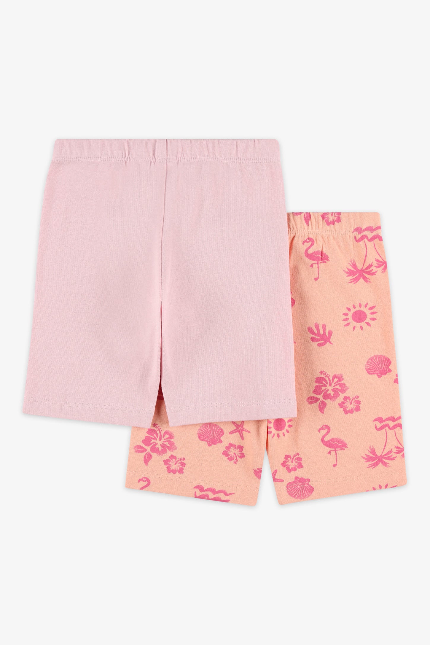 Lot de 2 cuissards coton - Enfant fille && ROSE MULTI