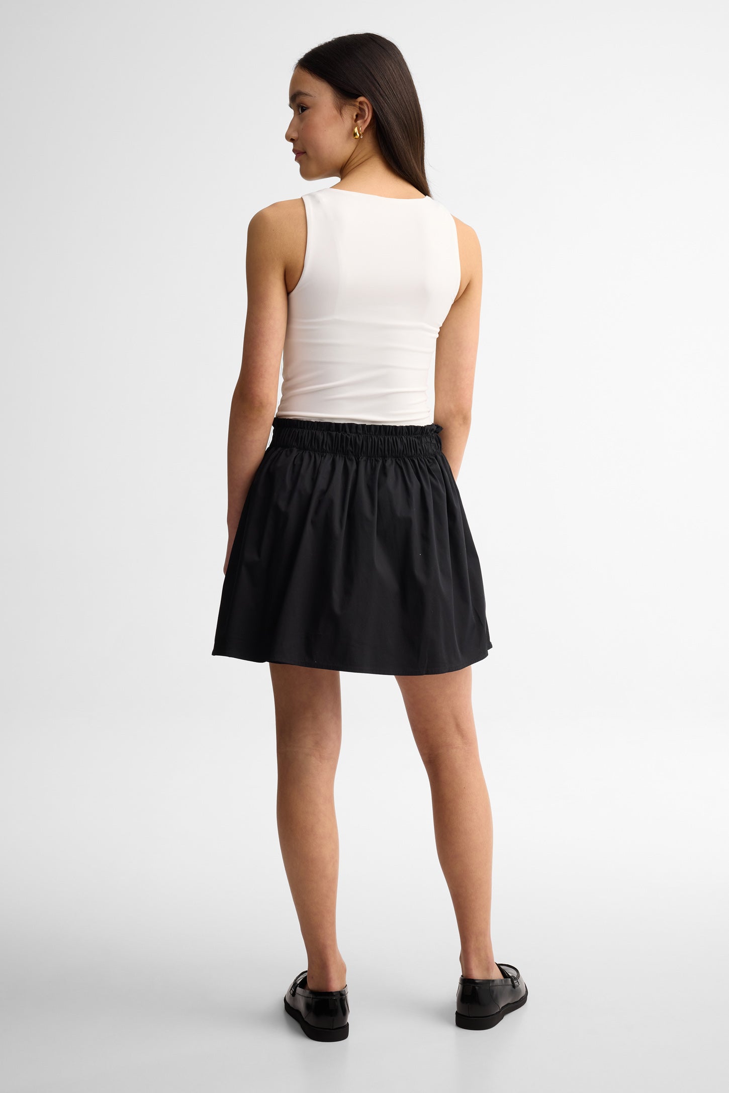 Camisole col carré coupe ajustée - Ado fille && BLANC