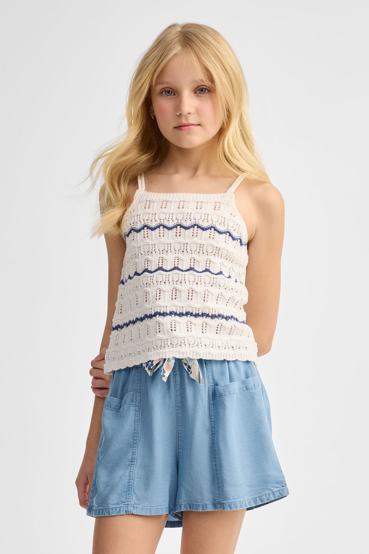 Camisole en tricot - Ado fille && BLANC MULTI