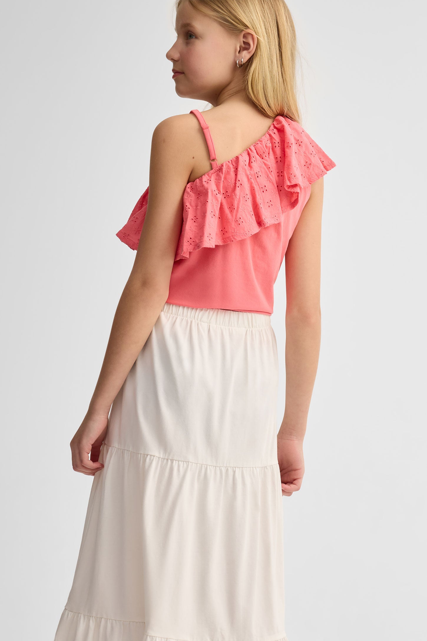 Jupe maxi en coton - Ado fille && BLANC