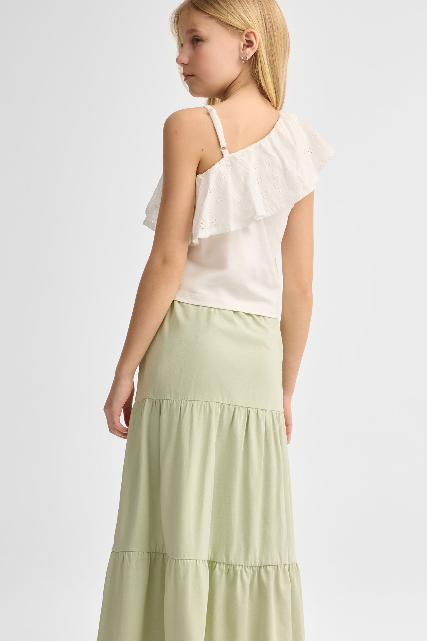 Jupe maxi en coton - Ado fille && VERT
