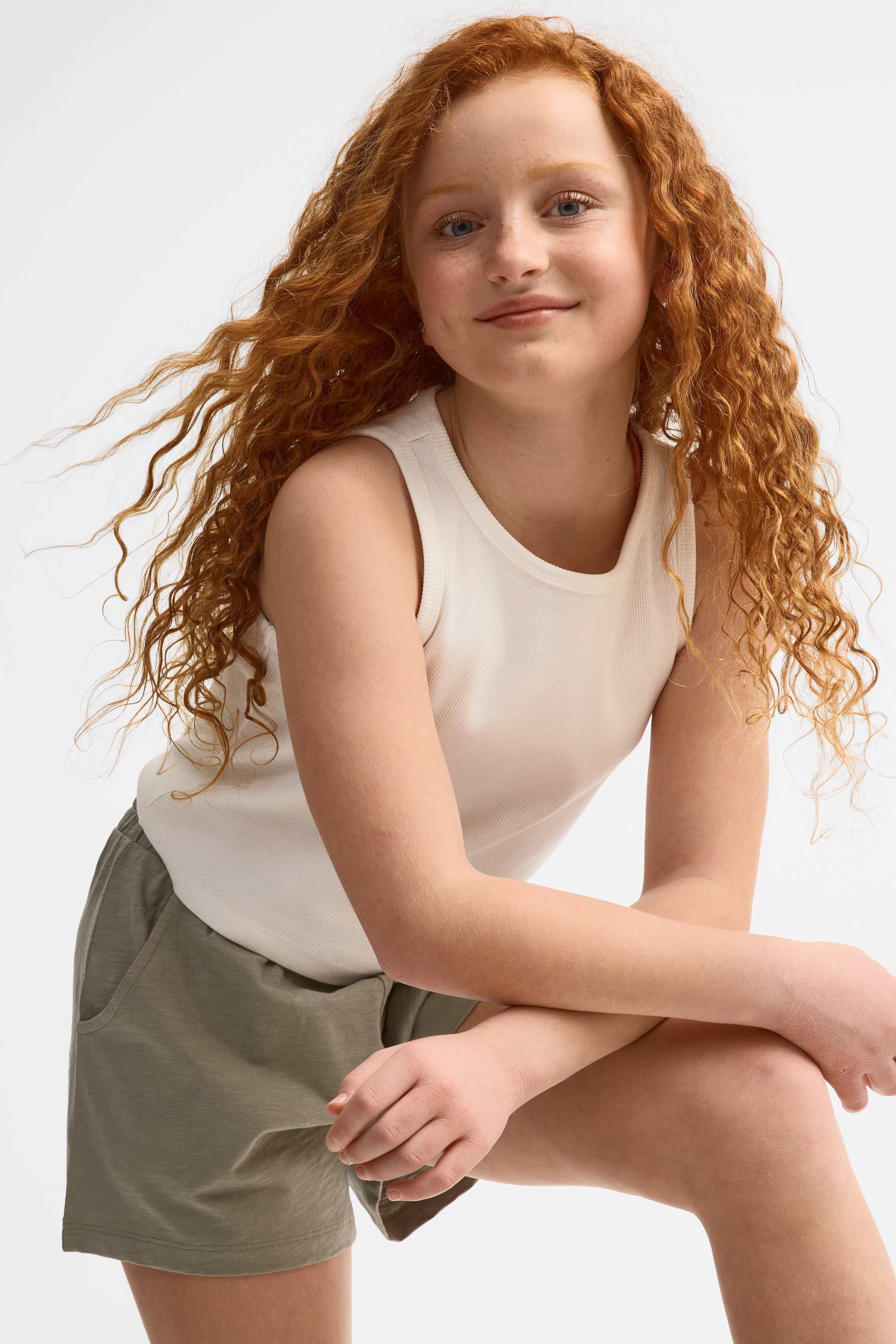 Short taille élastique coton, 2/25$ - Ado fille && VERT