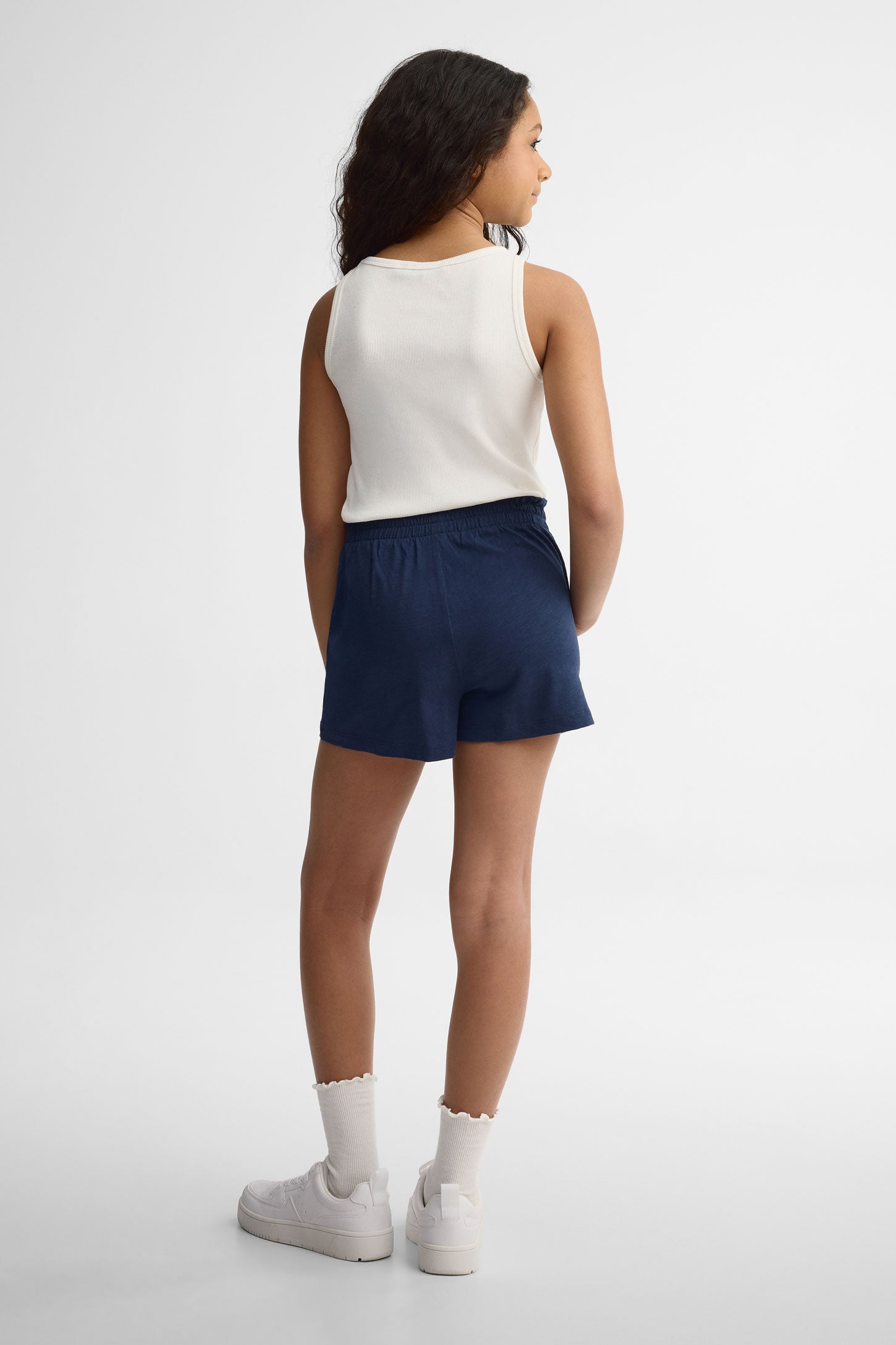 Short taille élastique coton, 2/25$ - Ado fille && BLEU MARINE