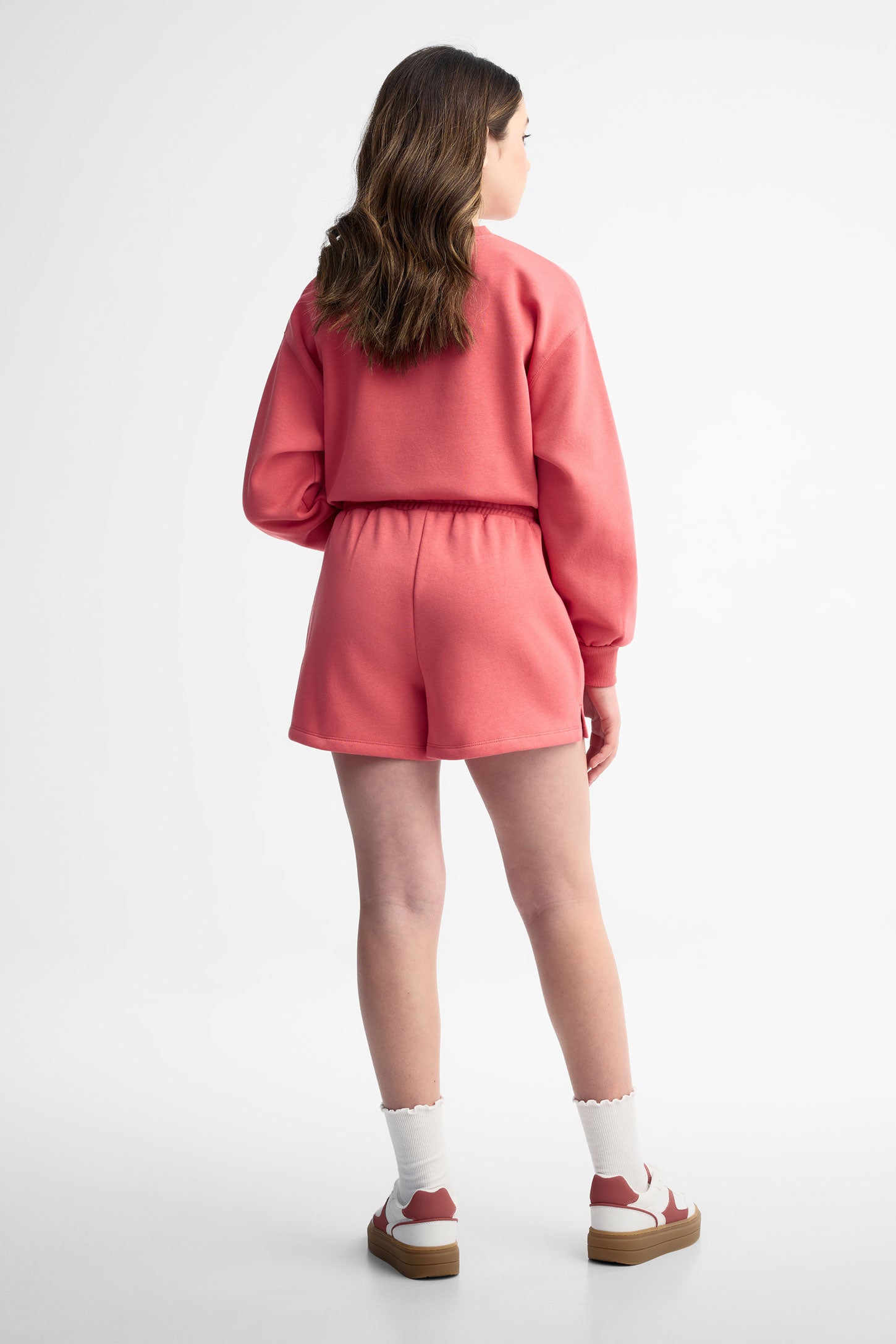 Short coton ouaté - Ado fille && ROUGE