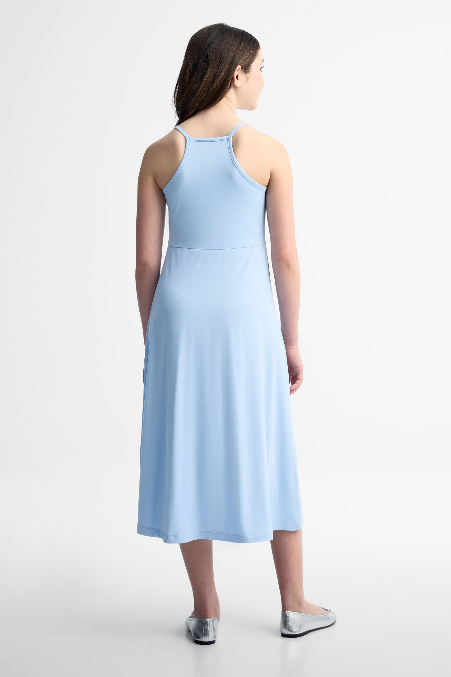 Robe midi en moss - Ado fille && BLEU