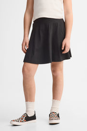 Jupe-short patineuse coton - Ado fille && NOIR