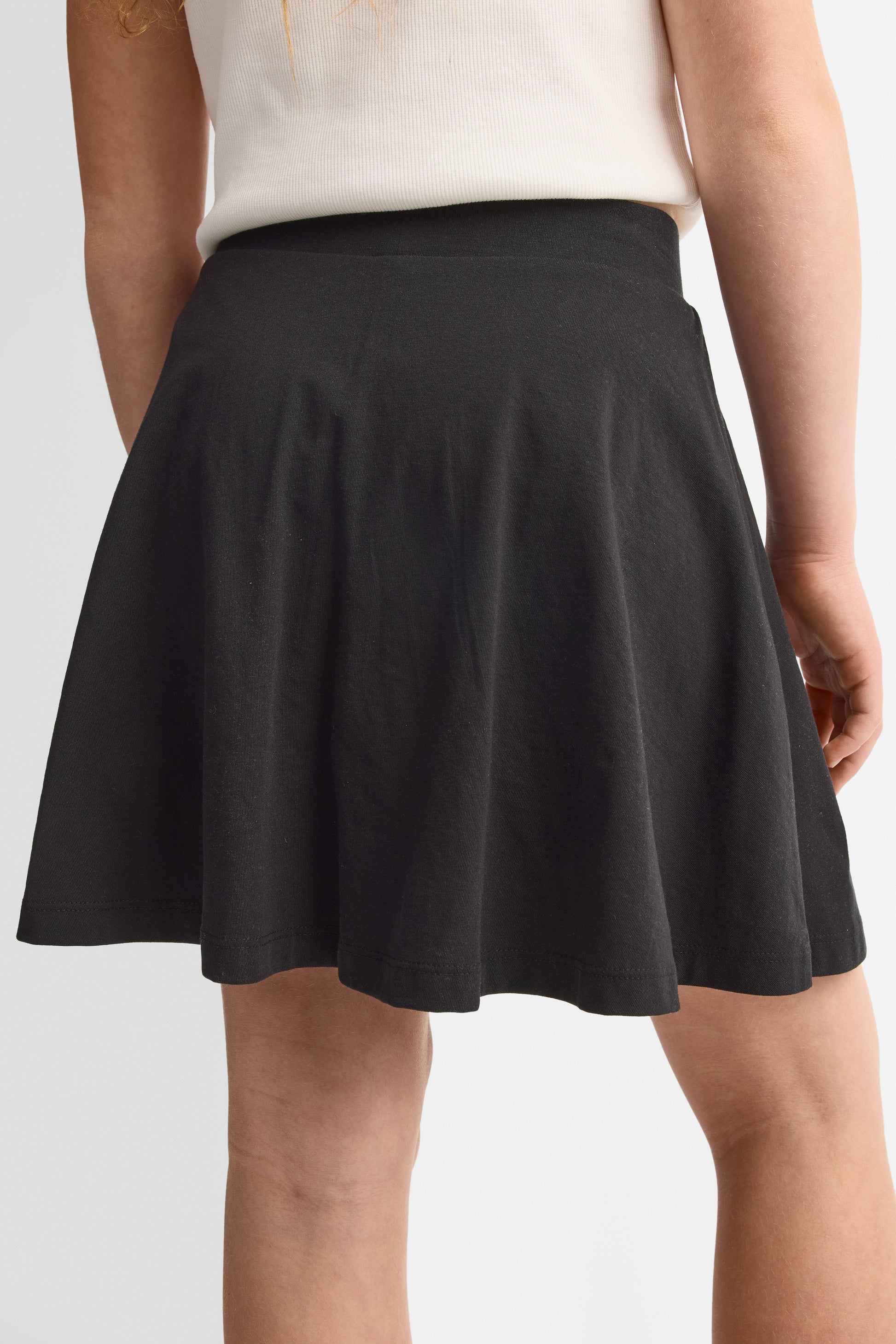 Jupe-short patineuse coton - Ado fille && NOIR