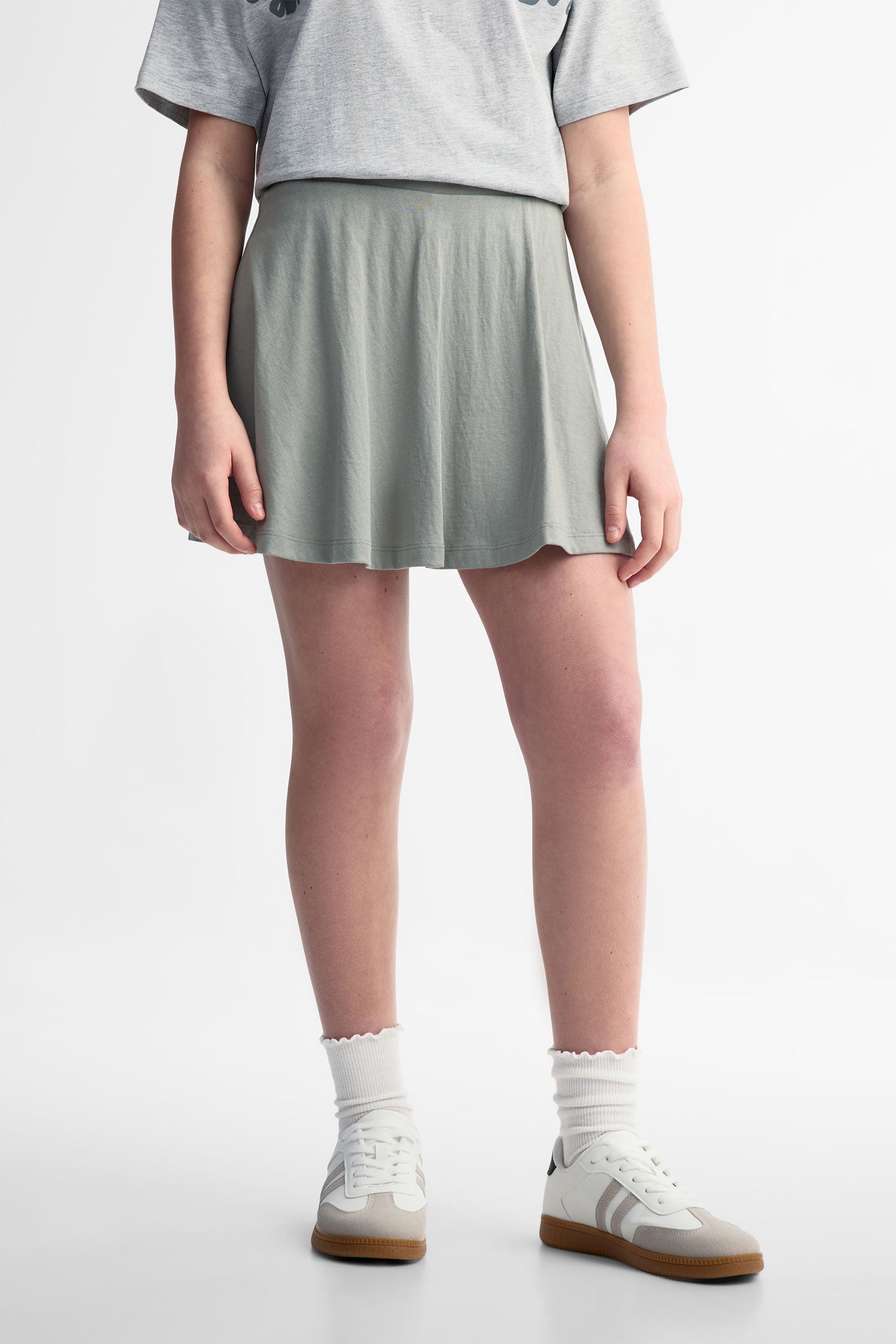 Jupe-short patineuse coton - Ado fille && VERT