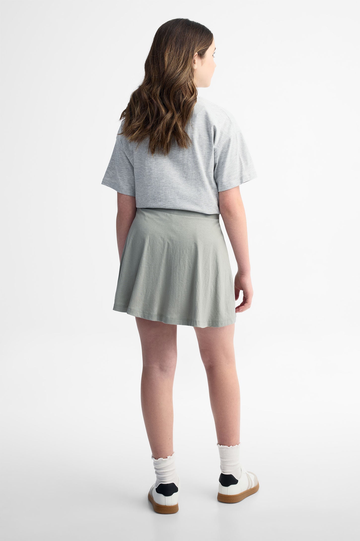 Jupe-short patineuse coton - Ado fille && VERT