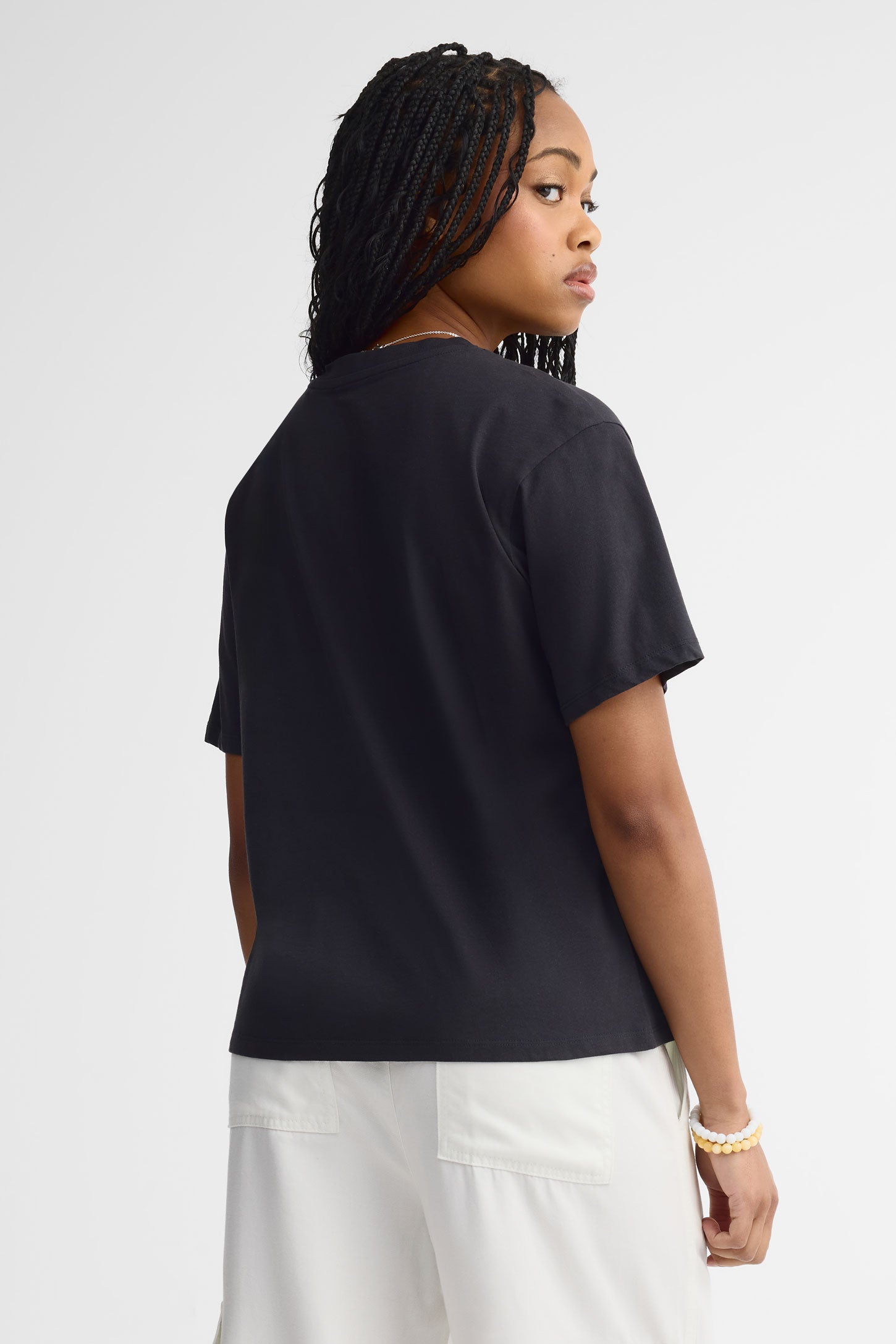 T-shirt coupe ''boyfriend'' - Femme && NOIR