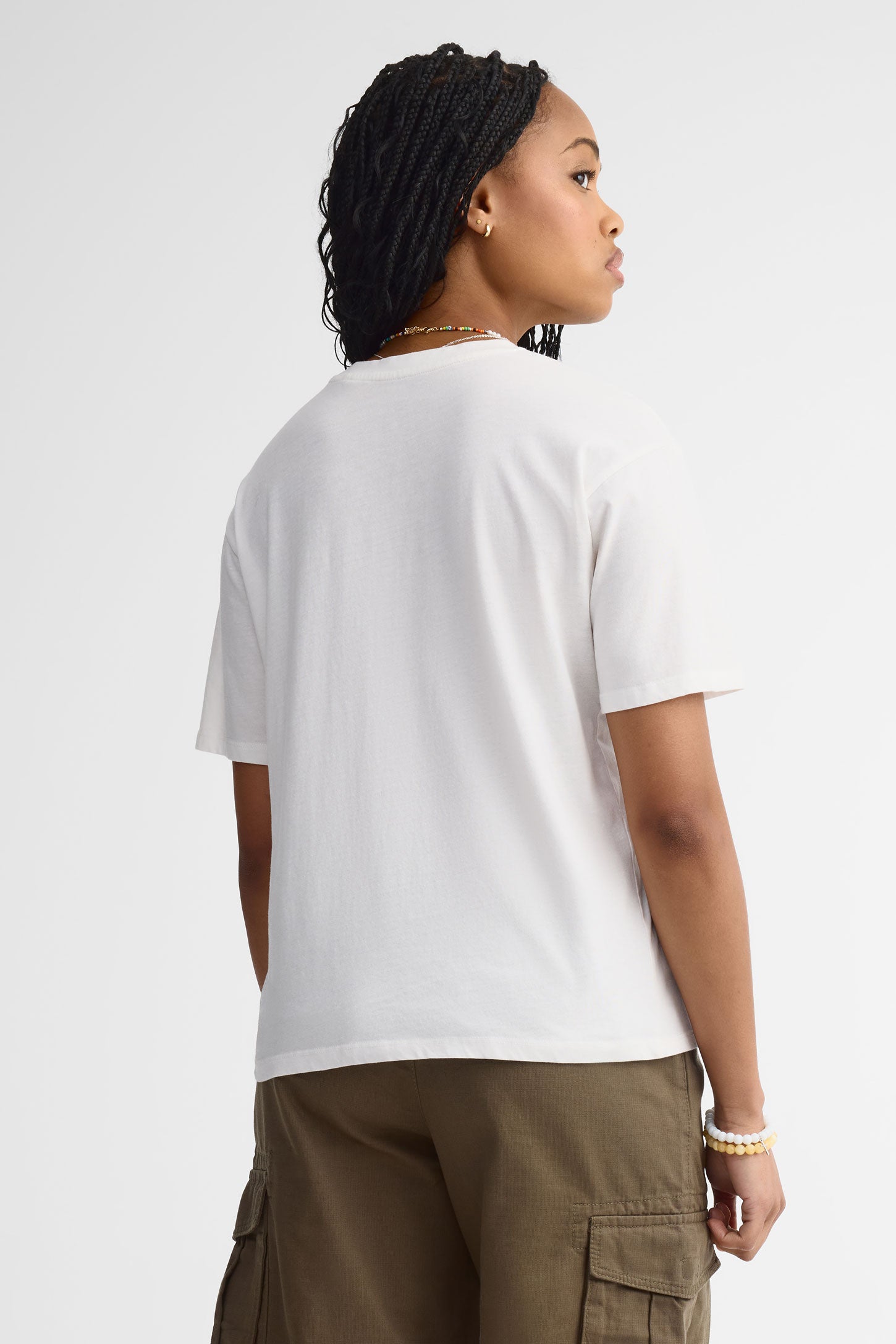 T-shirt coupe ''boyfriend'' - Femme && BLANC