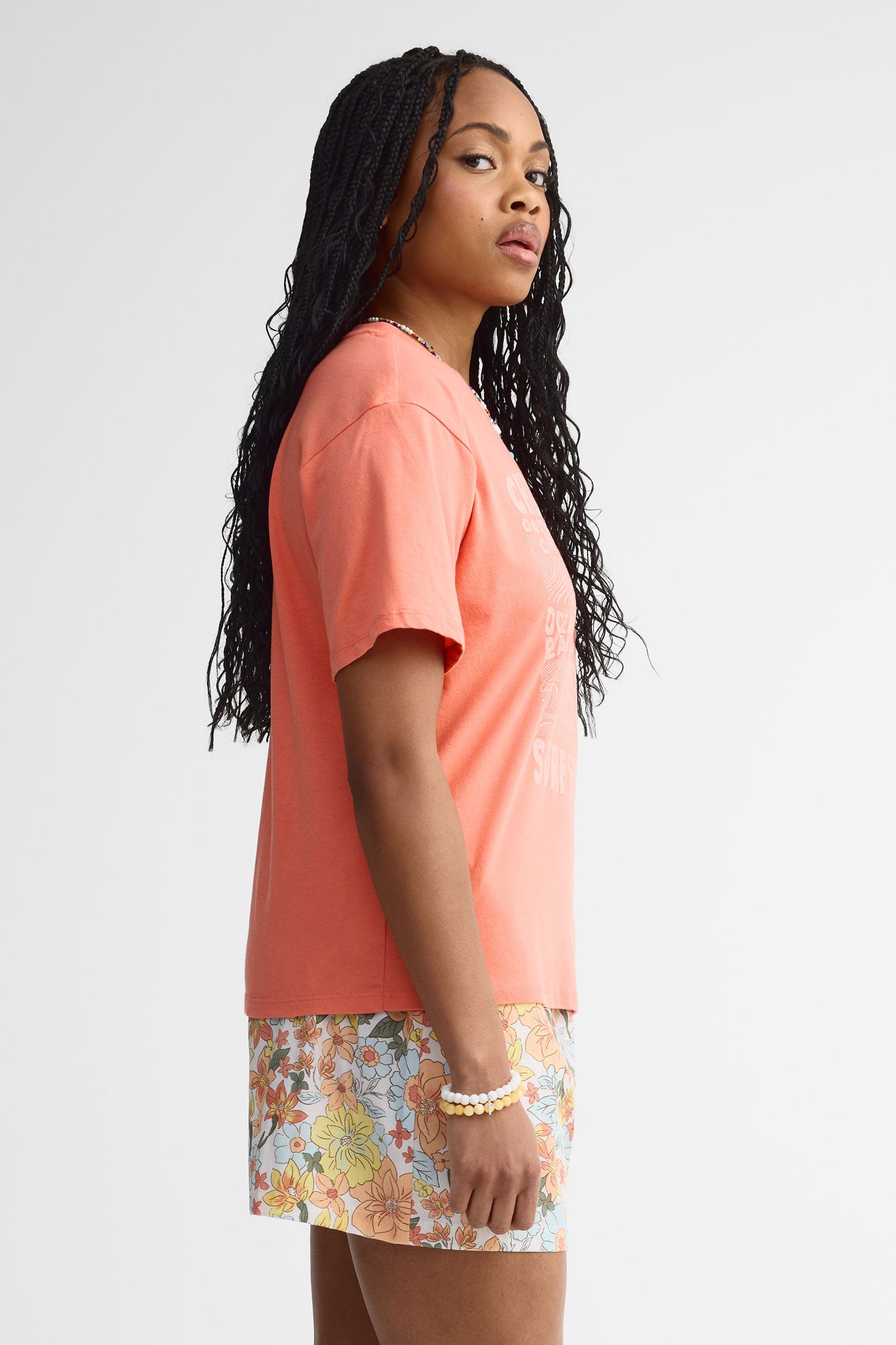 T-shirt coupe ''boyfriend'' - Femme && CORAIL