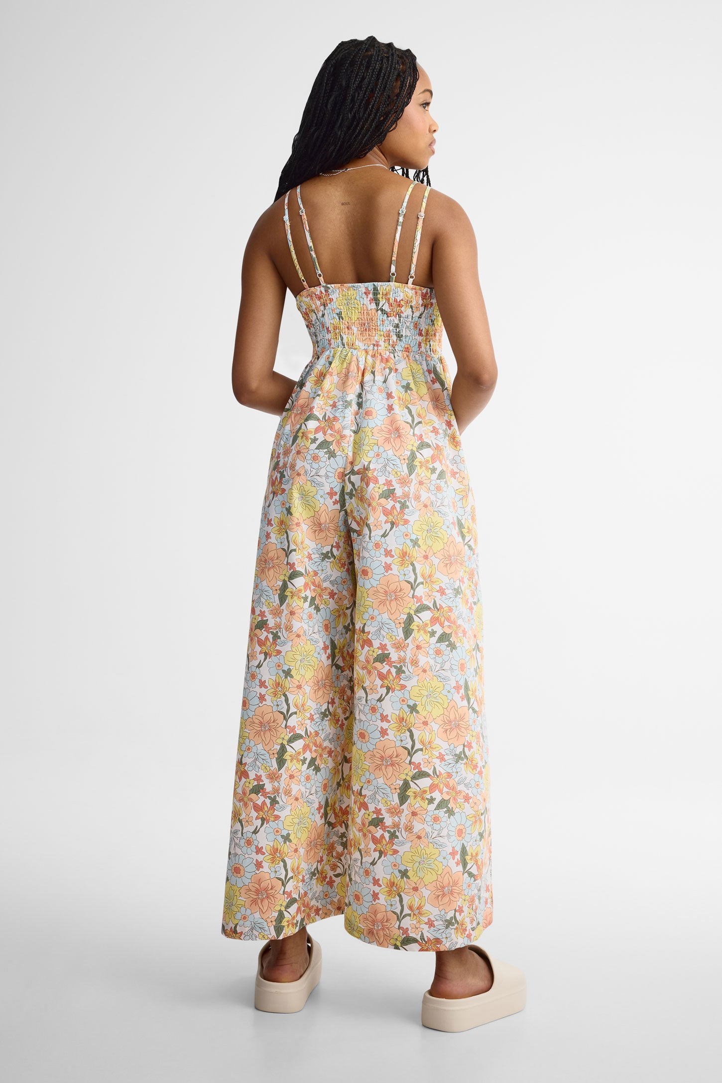 Combinaison jambe large challis - Femme && MULTICOLORE