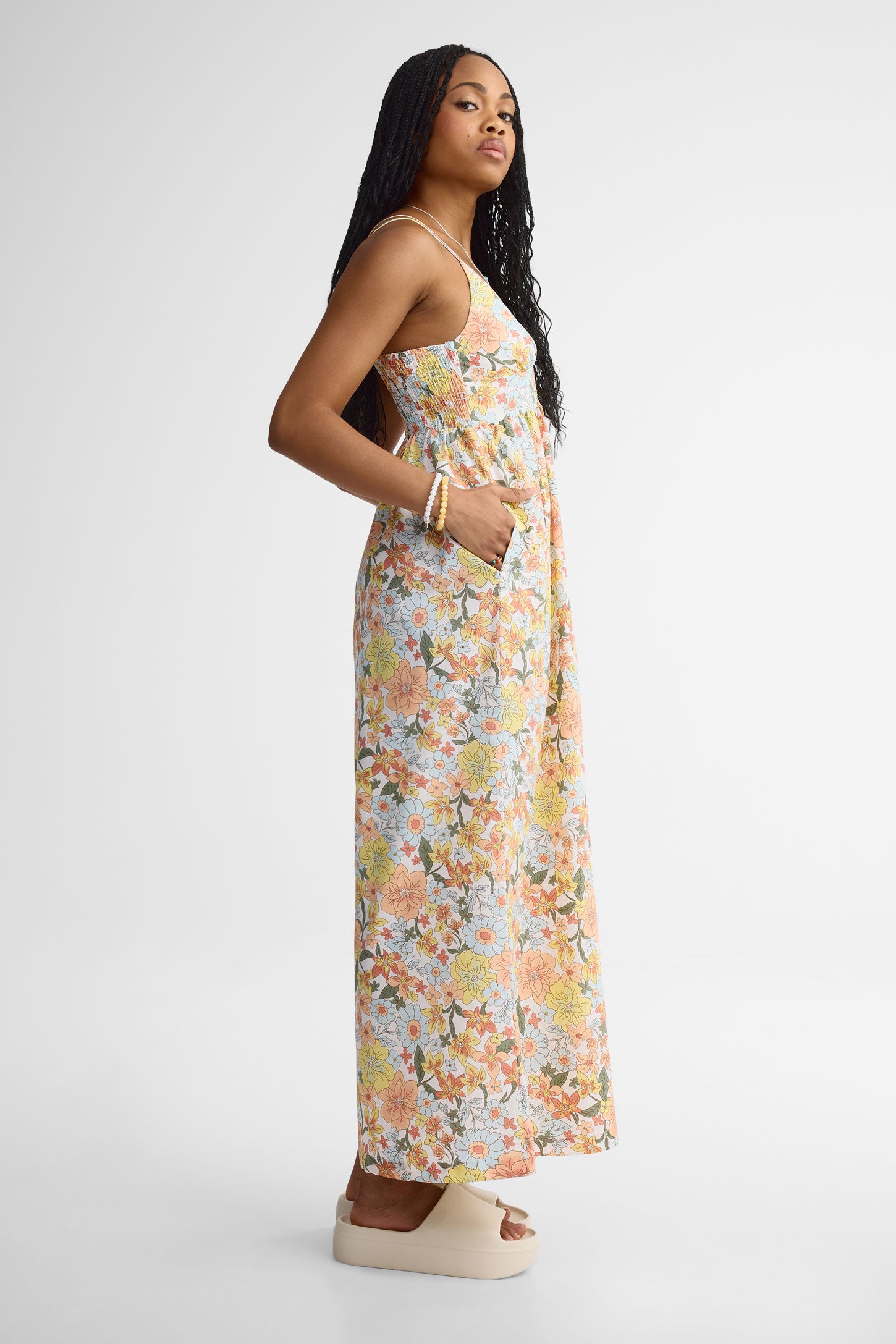 Combinaison jambe large challis - Femme && MULTICOLORE