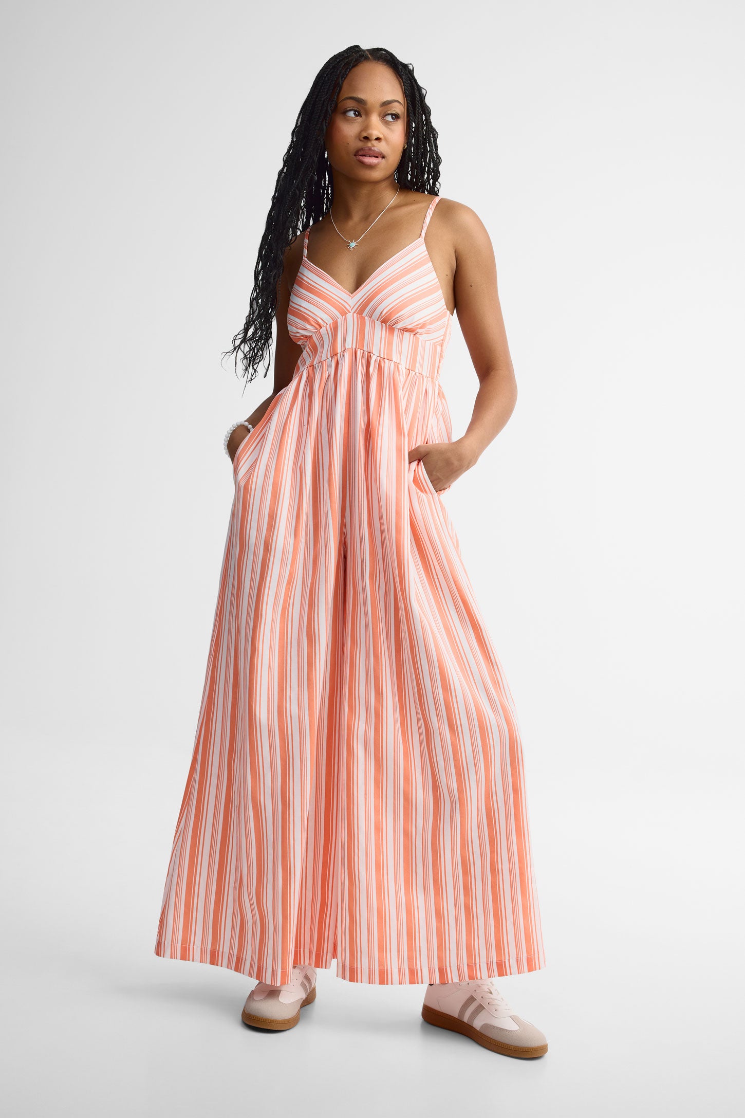 Combinaison jambe large challis - Femme && ROSE MULTI