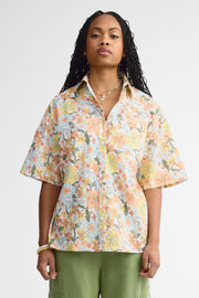 Chemise manches courtes coupe surdimensionnée - Femme && MULTICOLORE