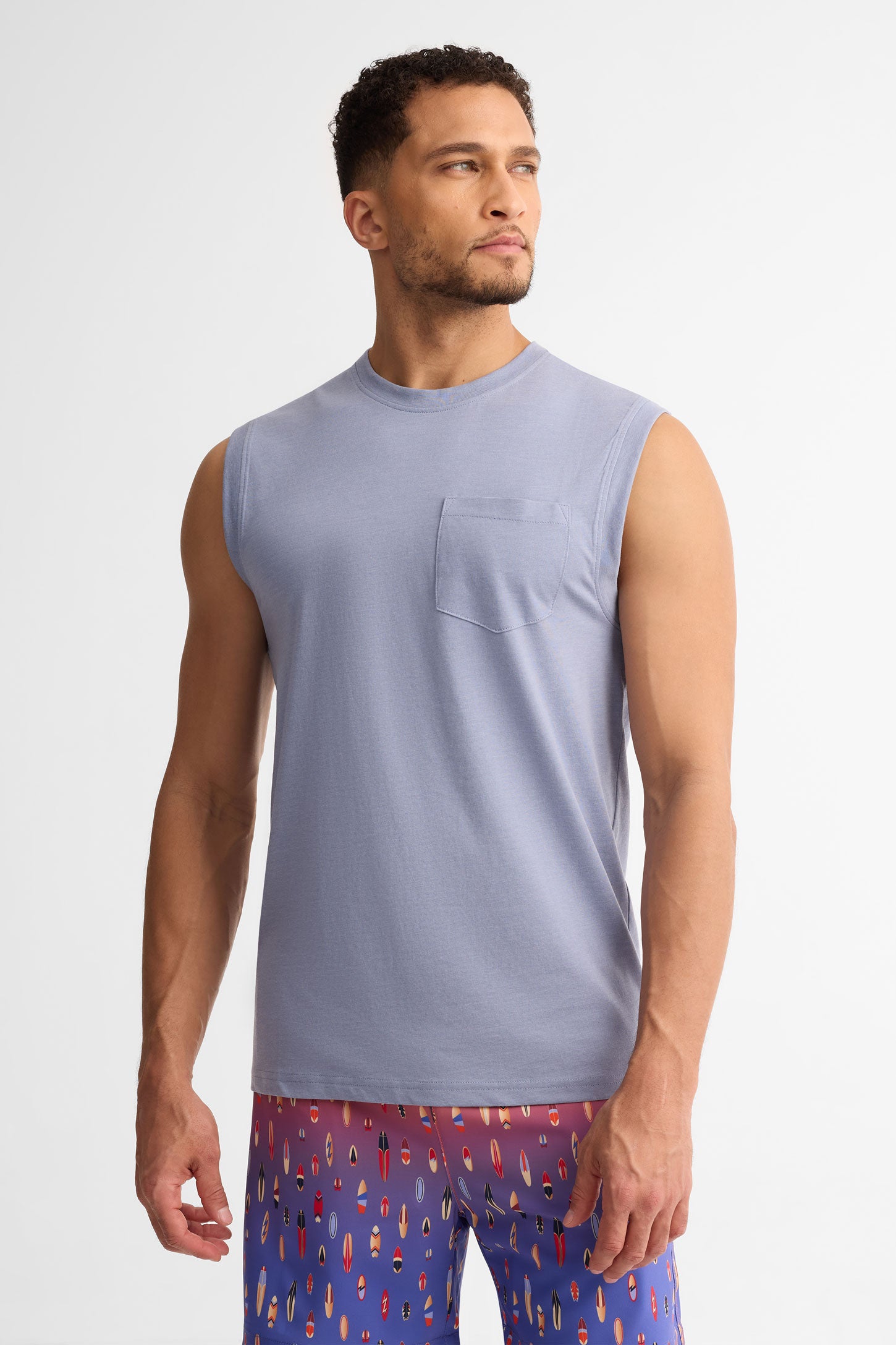 Camisole muscle coton. 2/30$ - Homme && BLEU