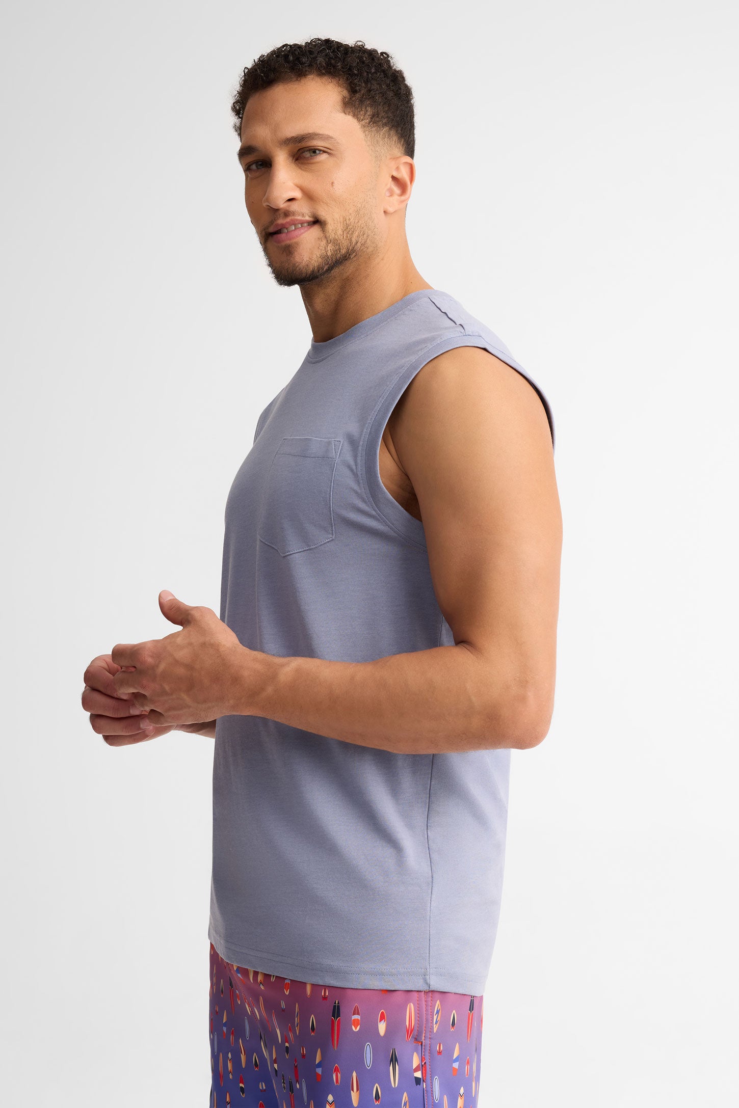 Camisole muscle coton. 2/30$ - Homme && BLEU